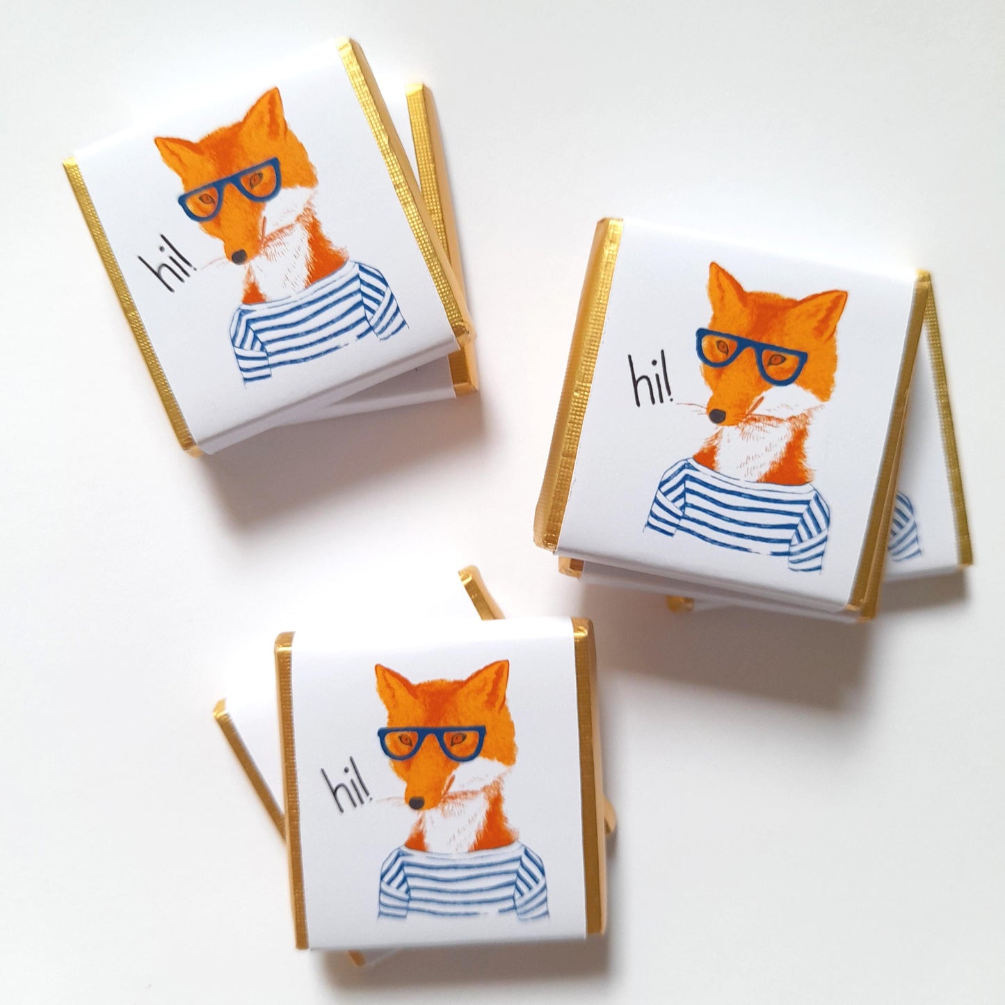 Personalised Fox Chocolates – Book Lover Party Favours, Birthday Treats