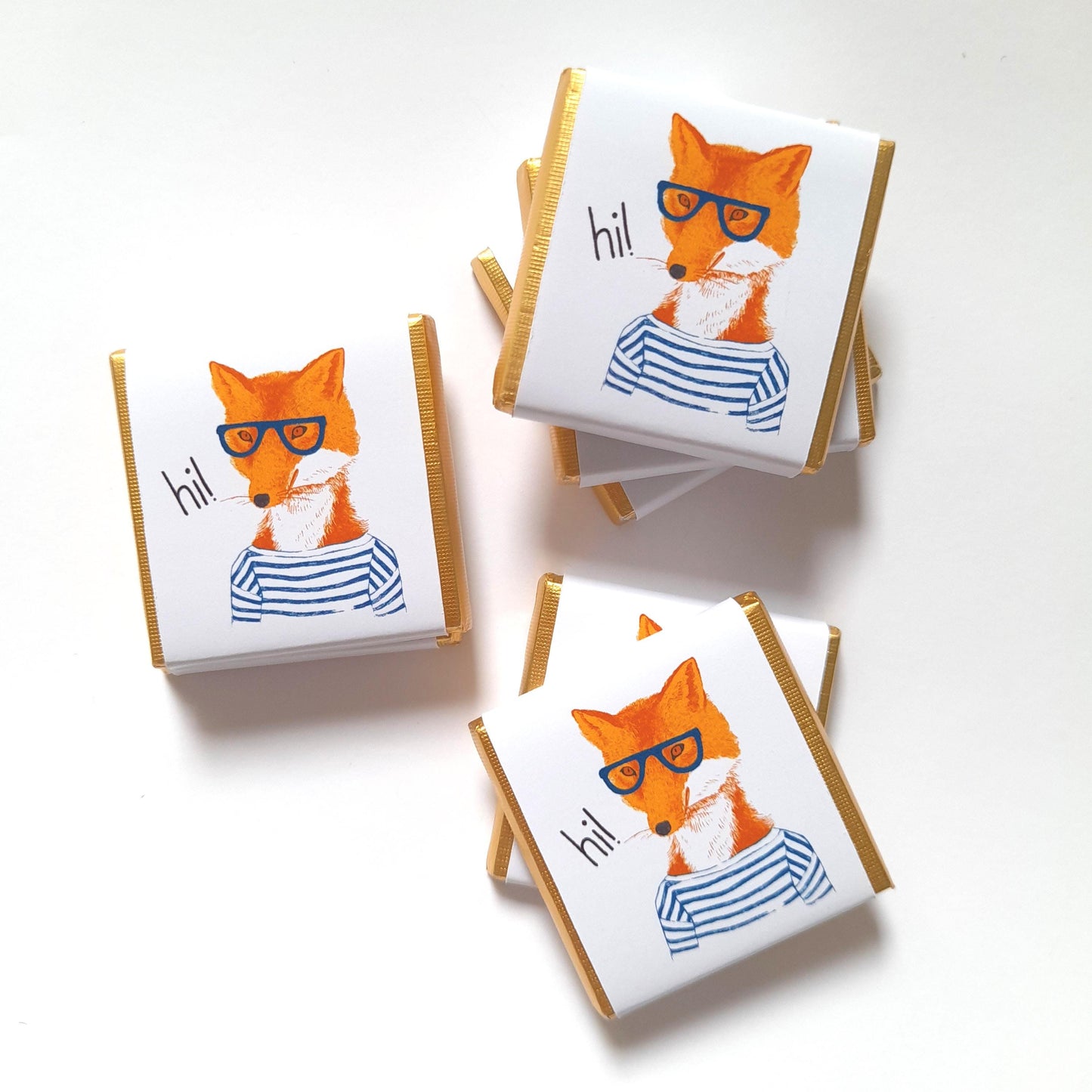 Personalised Fox Chocolates – Book Lover Party Favours, Birthday Treats