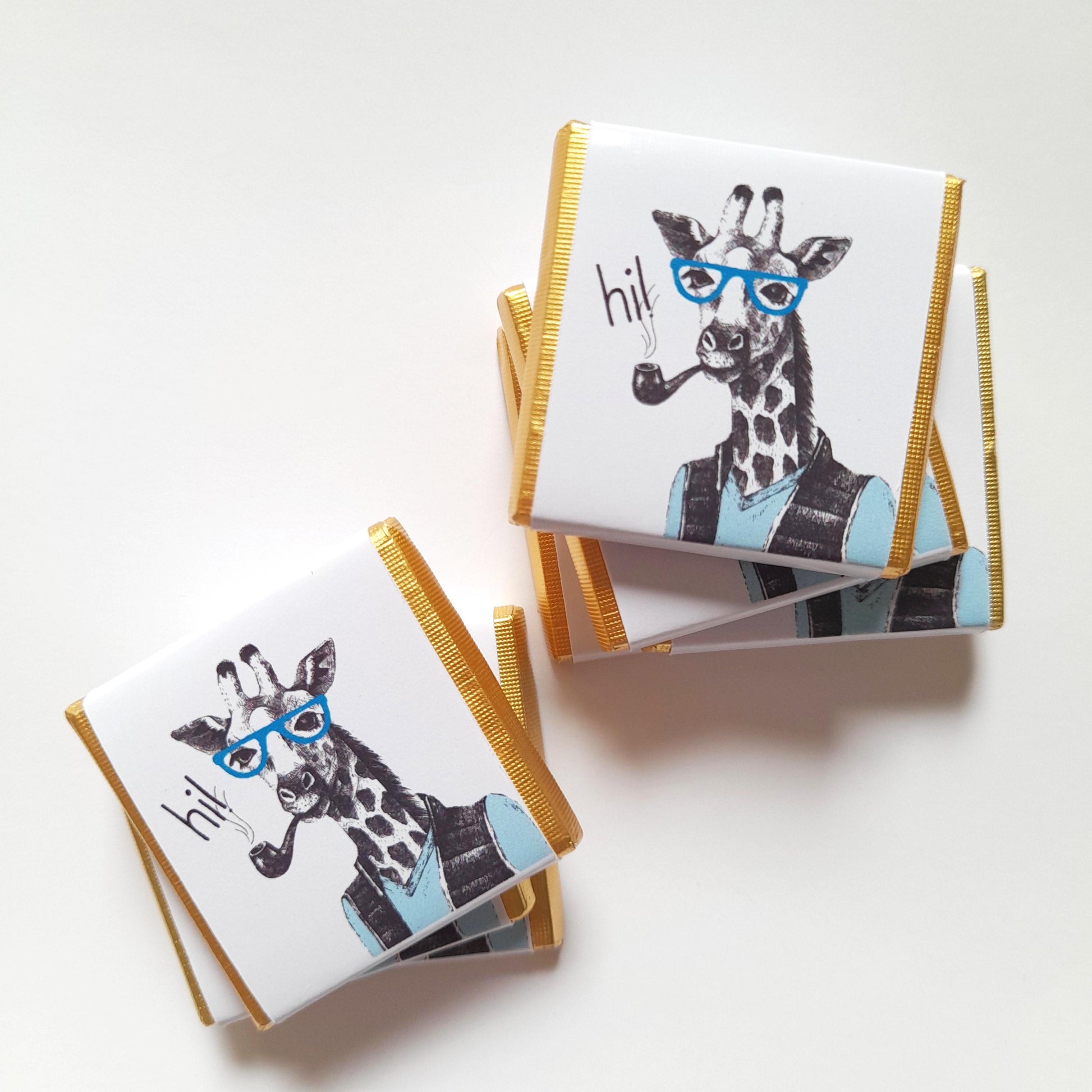 Personalised Giraffe Party Favours – Hipster Birthday Guest Treats