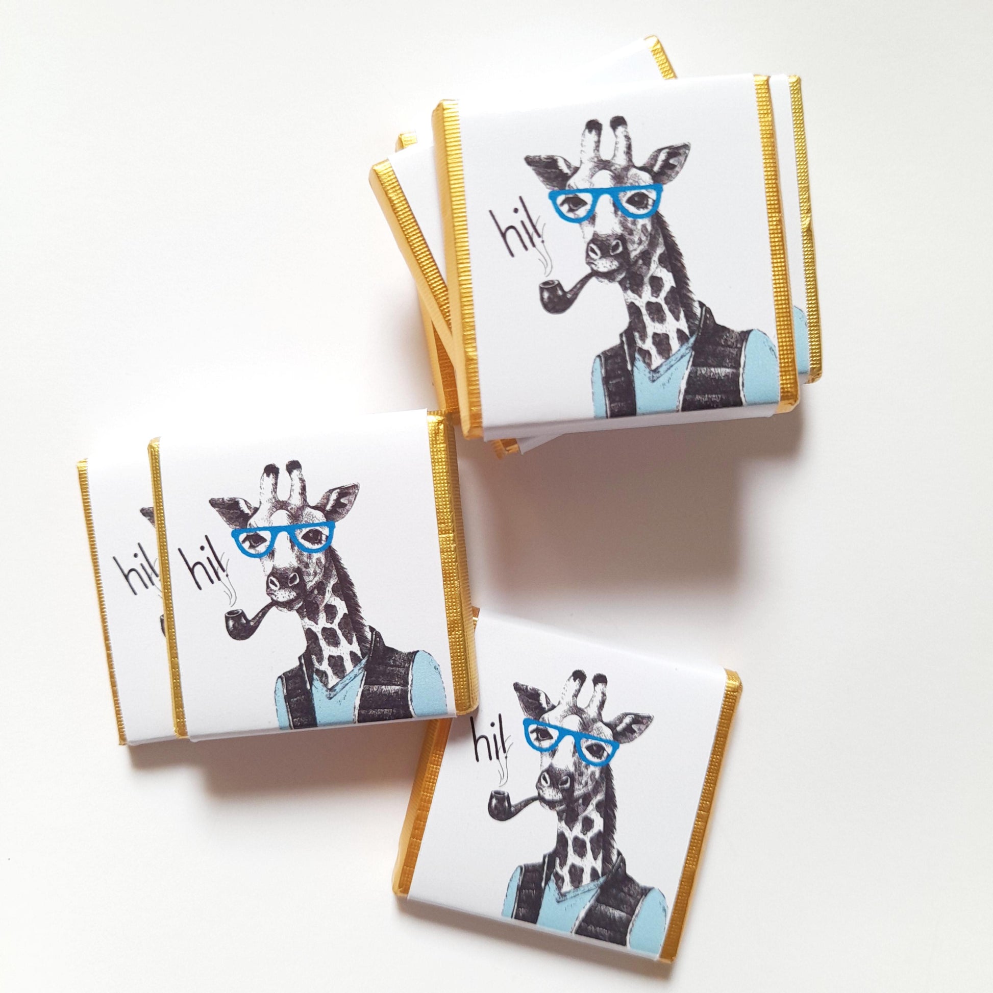 Personalised Giraffe Party Favours – Hipster Birthday Guest Treats