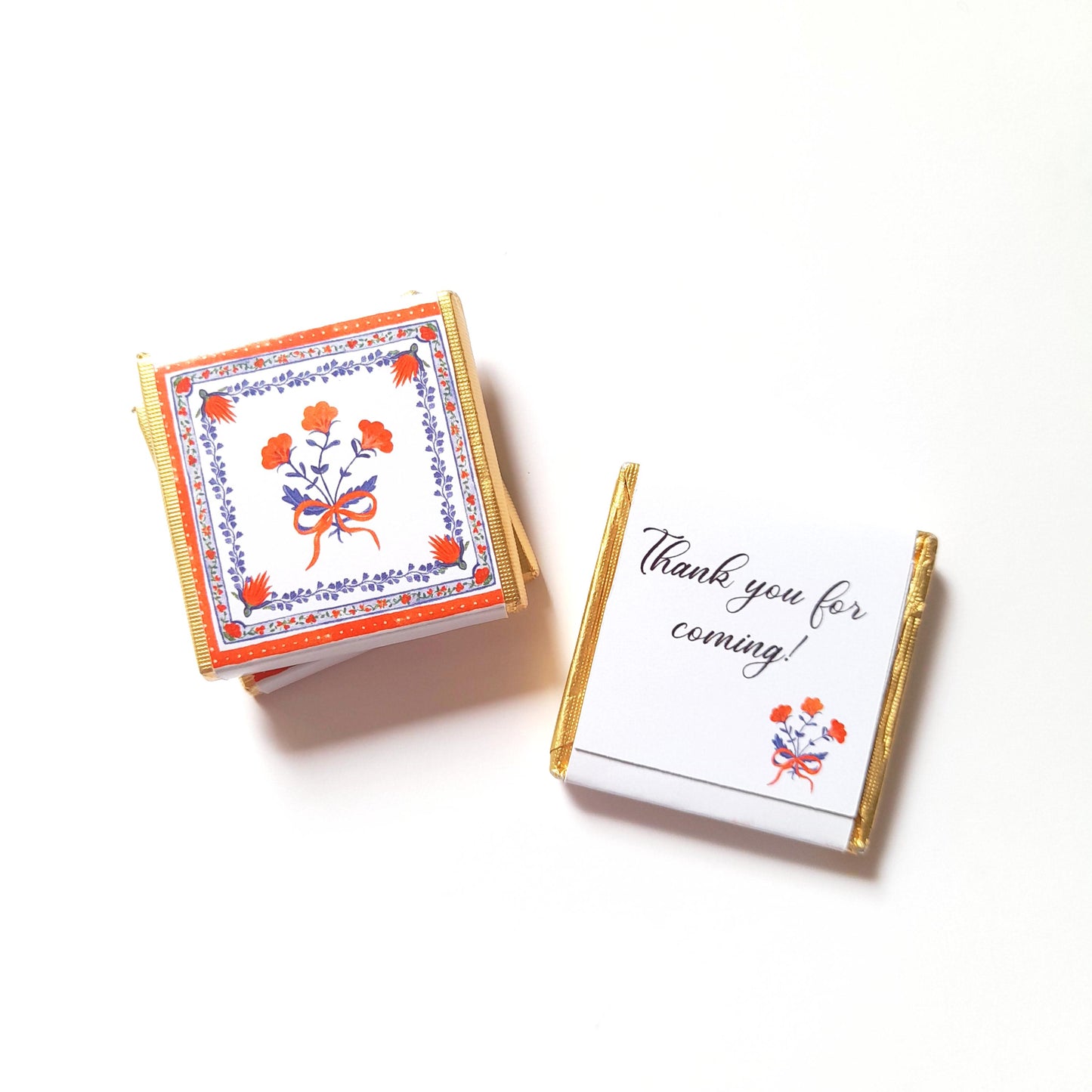 Personalised Thank You Party Favours – Red Floral Birthday Treats