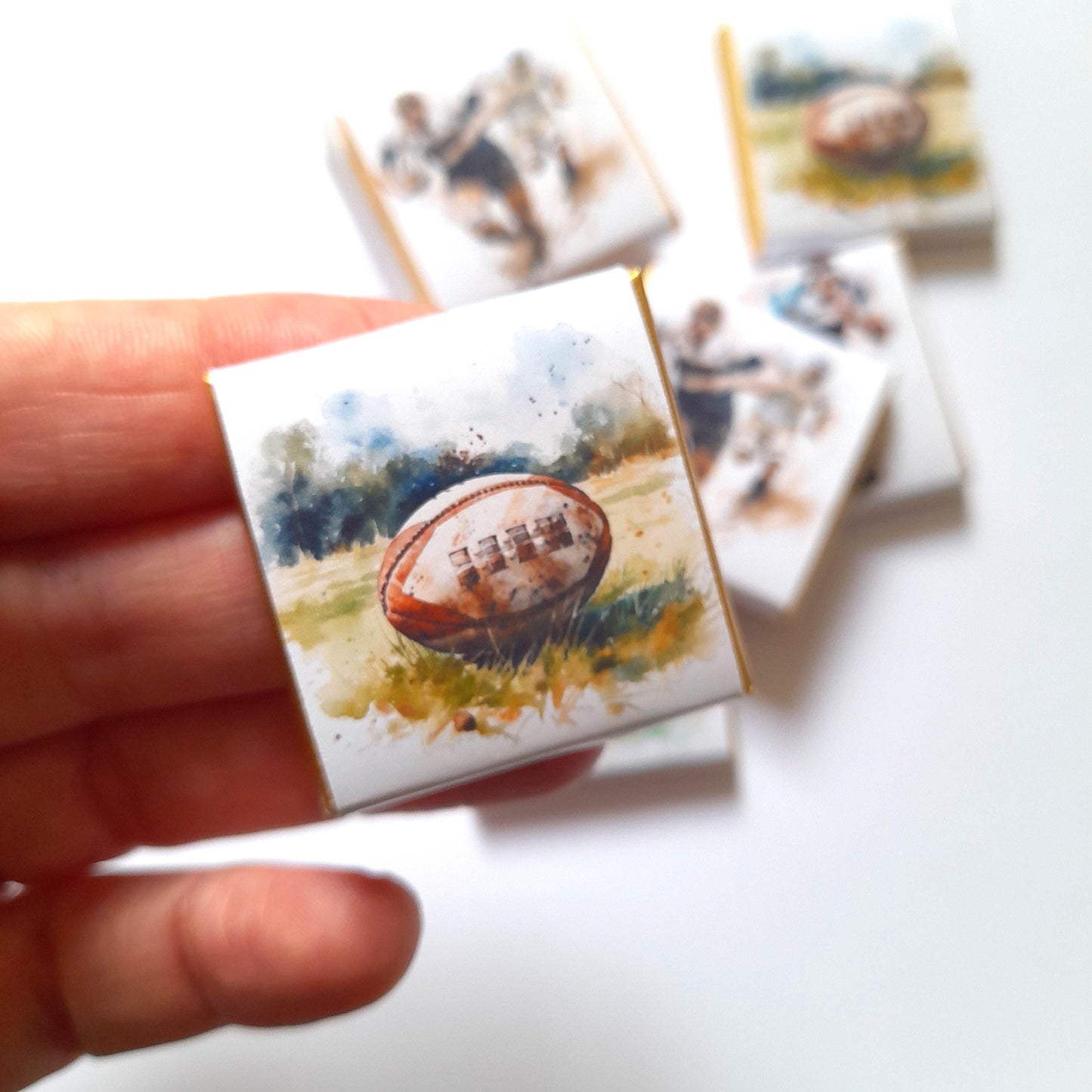 Personalised Rugby Player Chocolates – Custom Birthday Party Favours