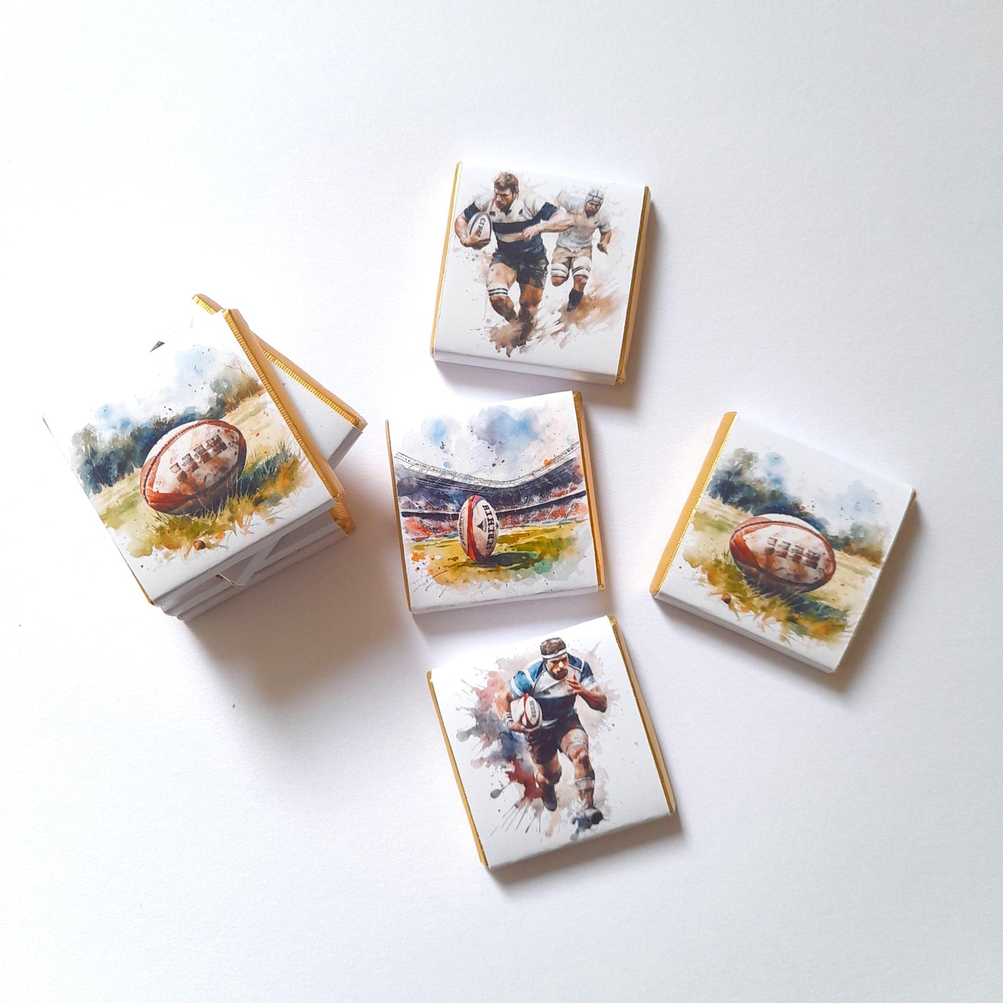Personalised Rugby Player Chocolates – Custom Birthday Party Favours