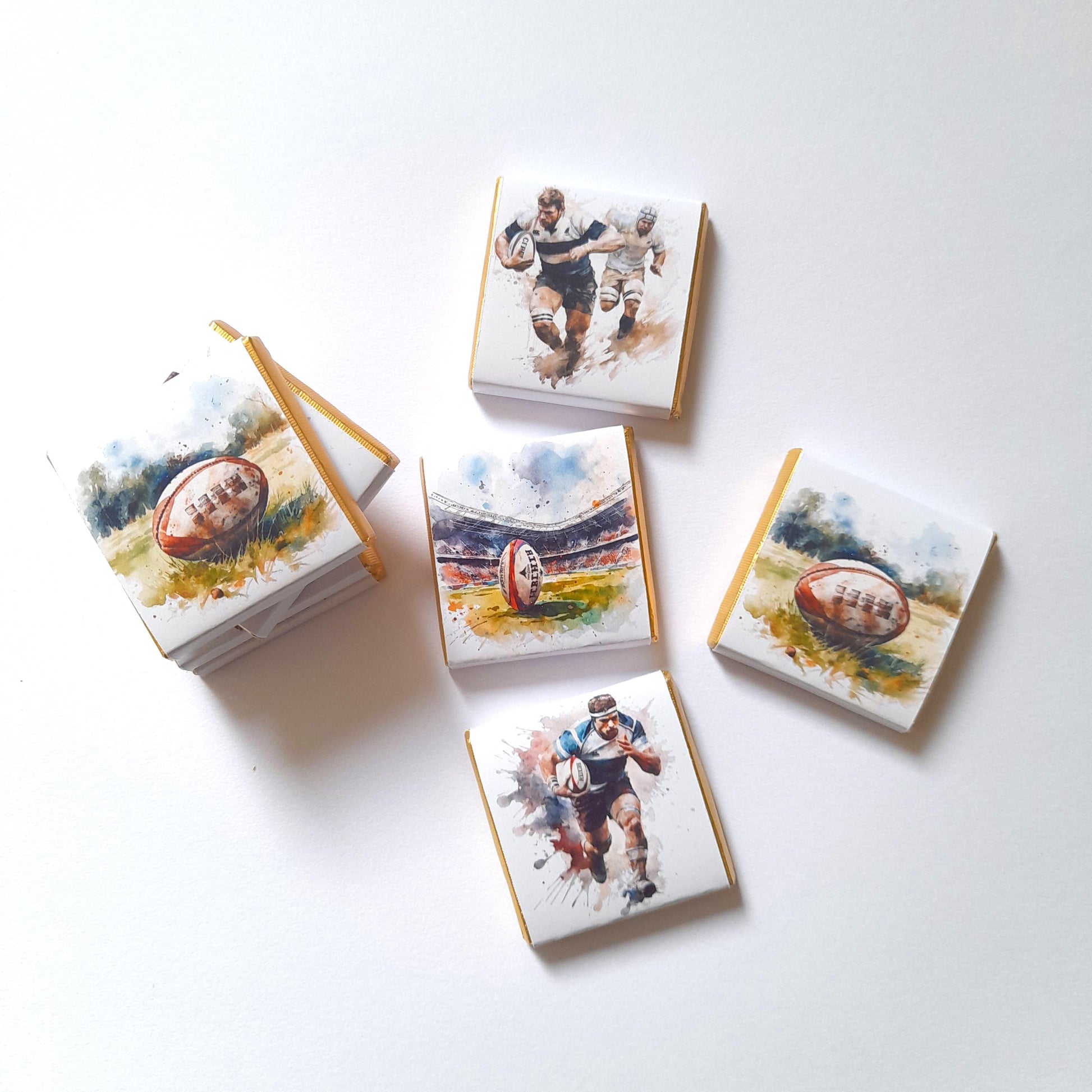 Personalised Rugby Player Chocolates – Custom Birthday Party Favours