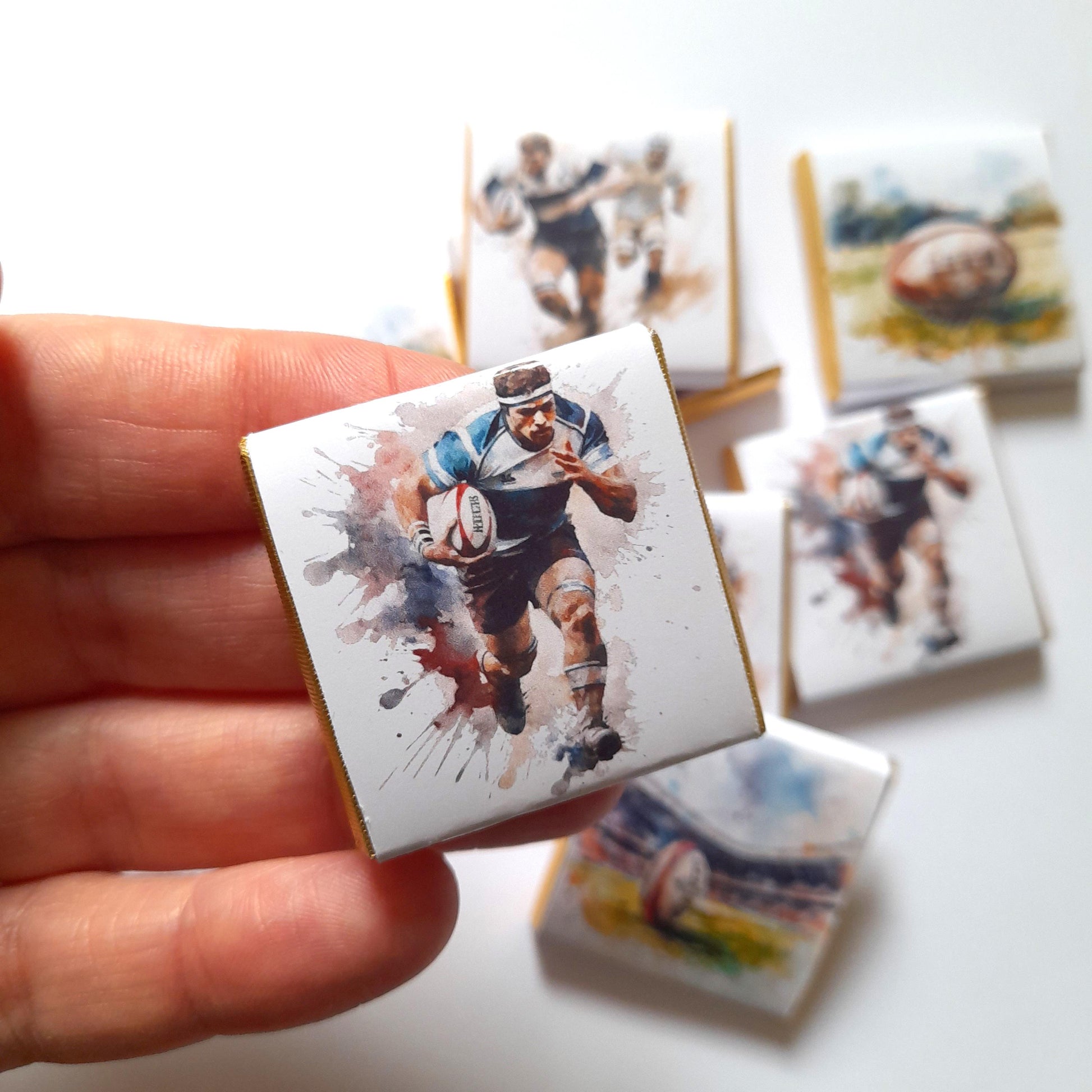 Personalised Rugby Player Chocolates – Custom Birthday Party Favours
