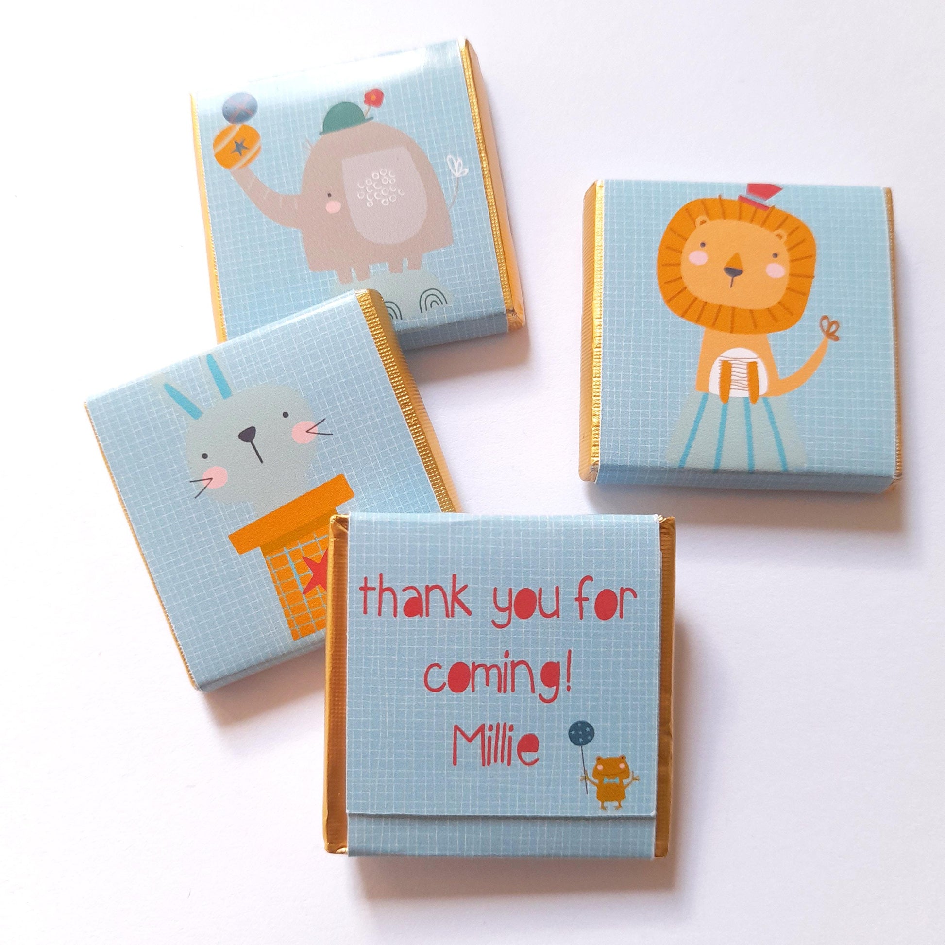Personalised Circus Party Favours – Birthday Treats