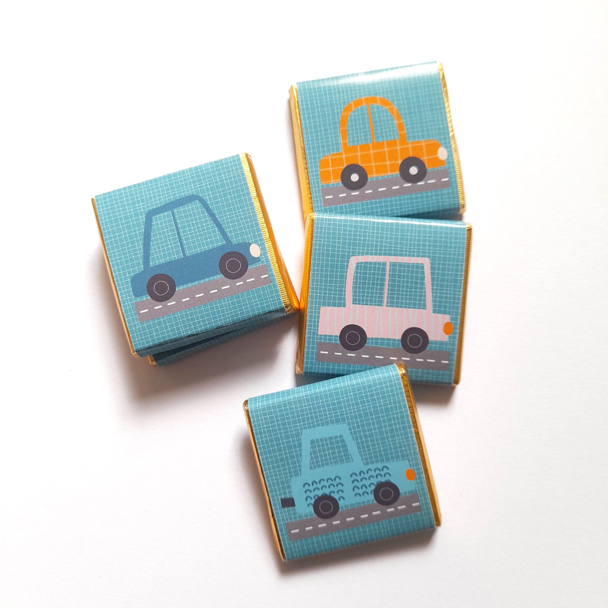 Personalised Little Cars Chocolates – Birthday Party Favours, Guest Gifts