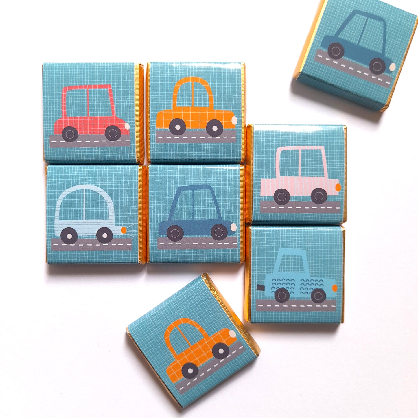 Personalised Little Cars Chocolates – Birthday Party Favours, Guest Gifts
