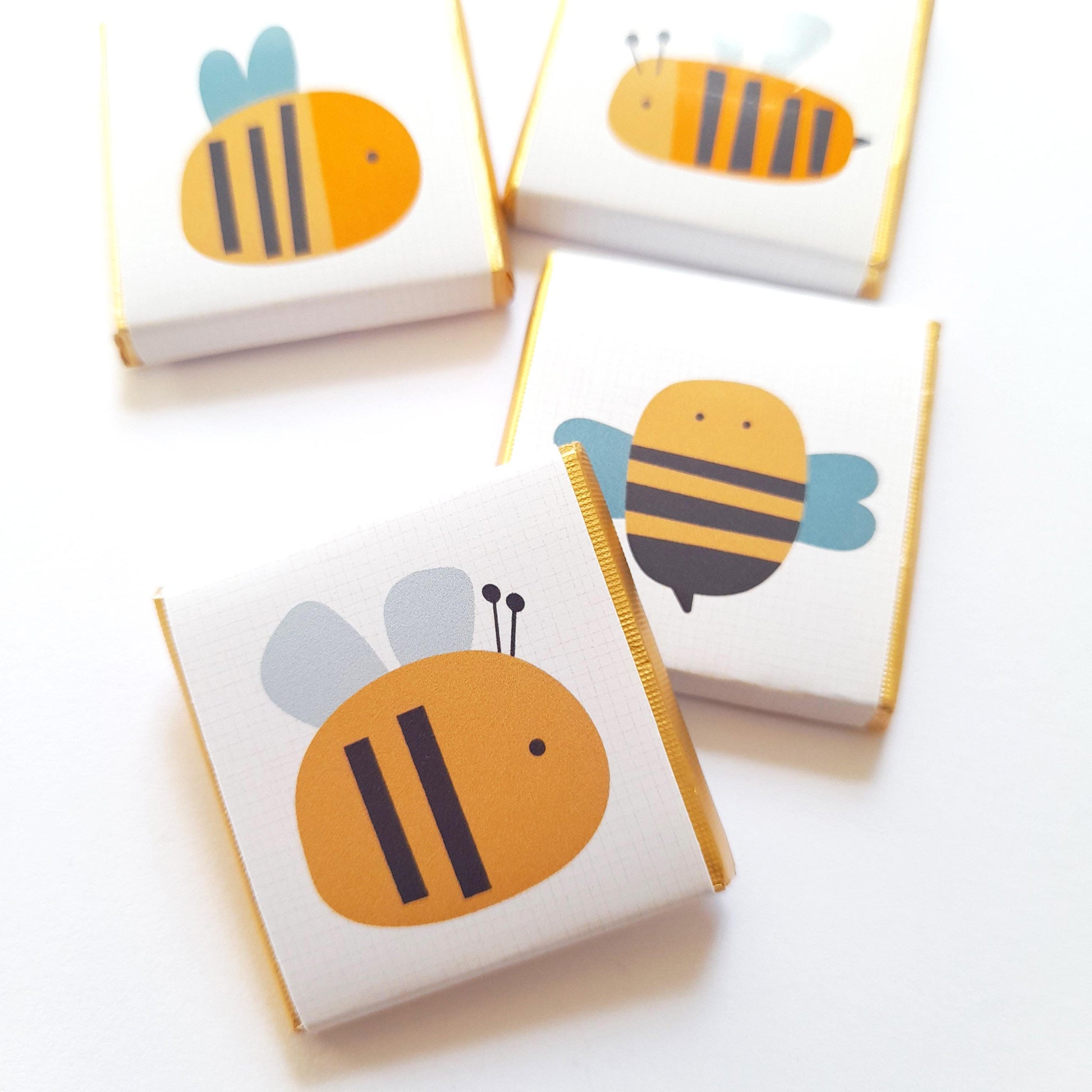 Personalised Bumblebee Chocolate Favours – Custom Bee Birthday Party Treats