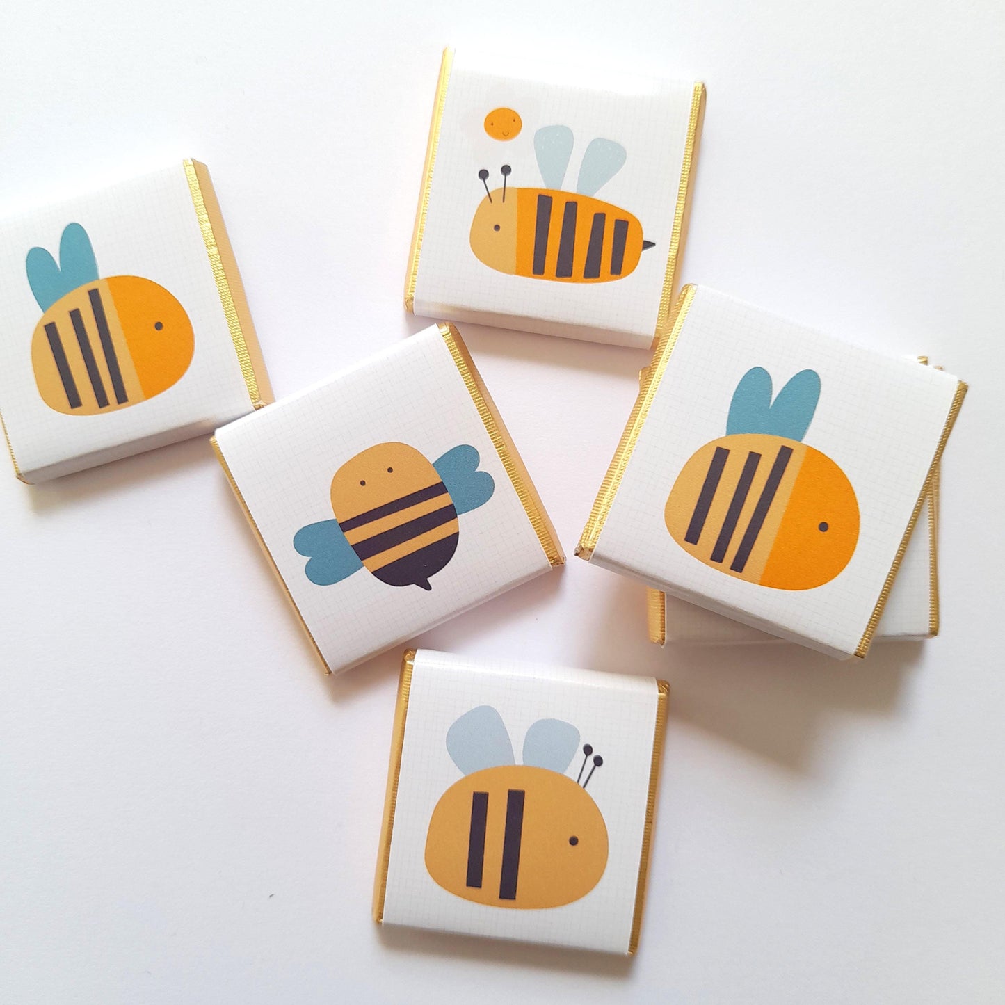 Personalised Bumblebee Chocolate Favours – Custom Bee Birthday Party Treats