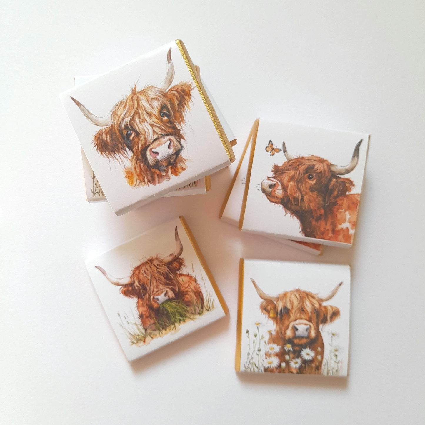 Personalised Highland Cow Wedding Favours - Scottish Coo Chocolate Treats - Custom Birthday Party Favours