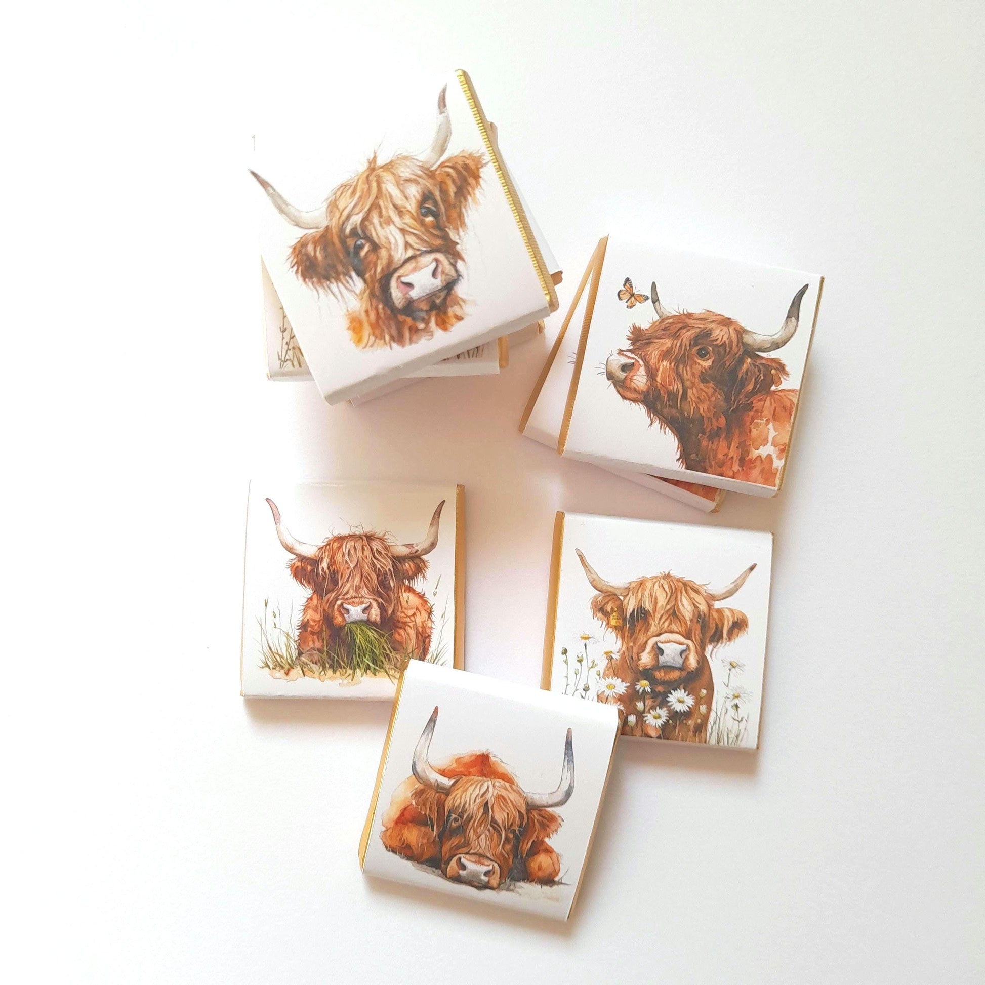 Personalised Highland Cow Wedding Favours - Scottish Coo Chocolate Treats - Custom Birthday Party Favours