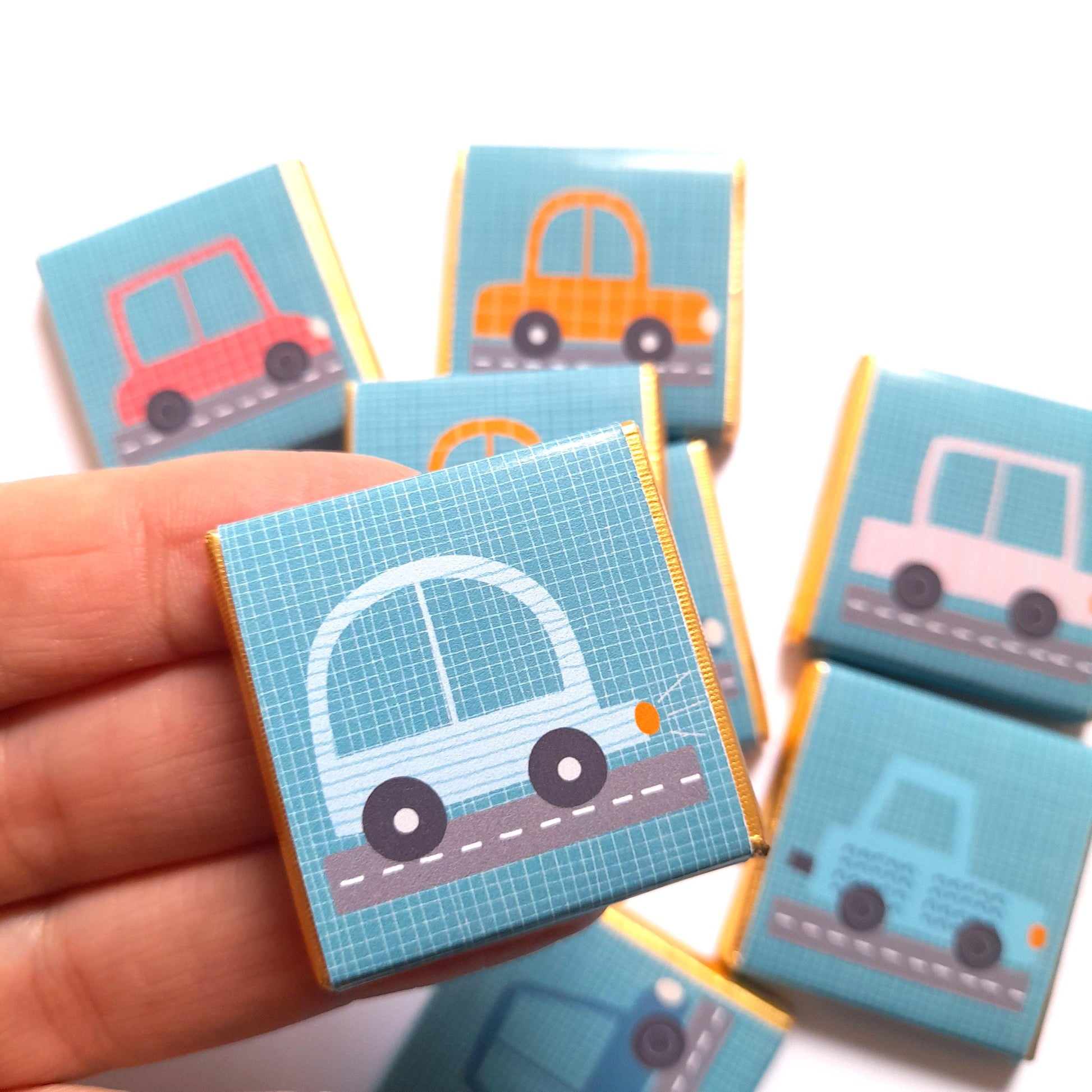 Personalised Little Cars Chocolates – Birthday Party Favours, Guest Gifts