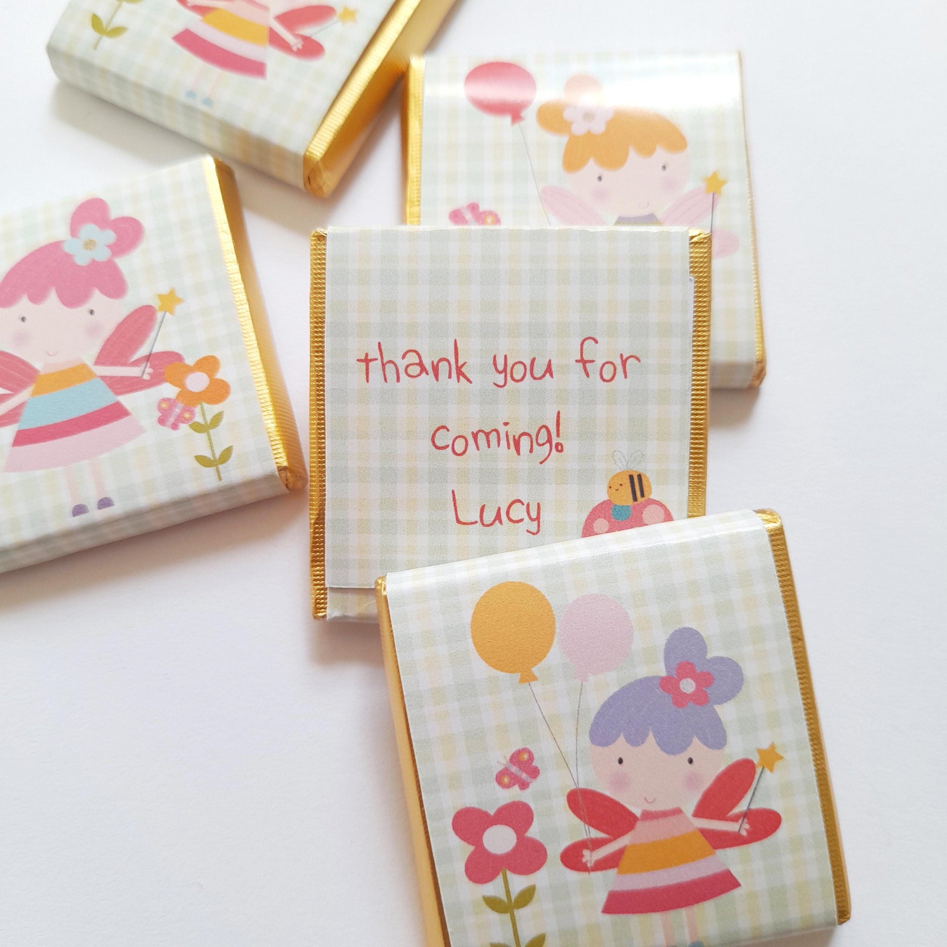 Personalised Flower Fairy Party Favours - Magical Floral Birthday Treats - Enchanted Garden Party Bag Filler