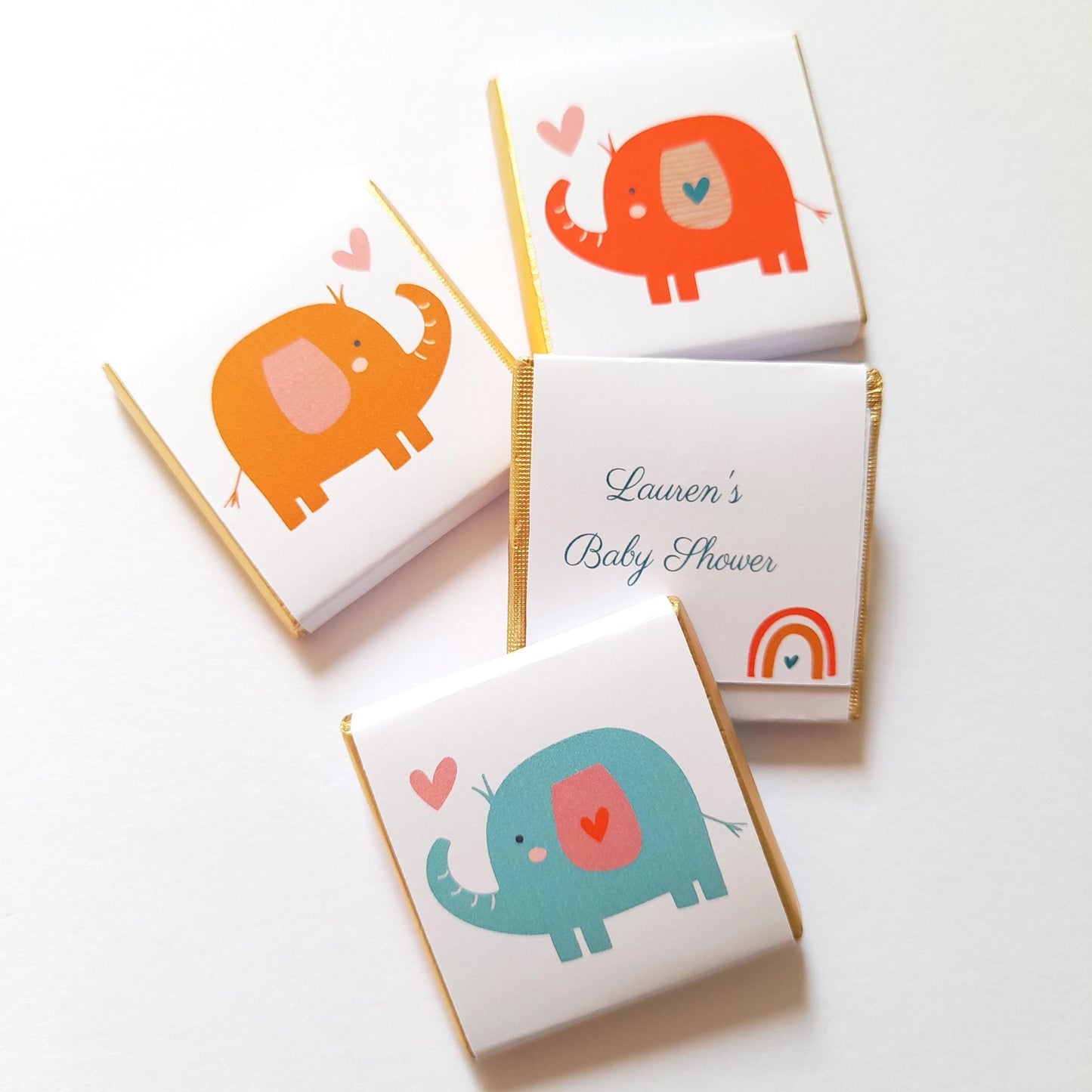 Personalised Baby Shower Favours - Elephant 1st Birthday Chocolate Treats