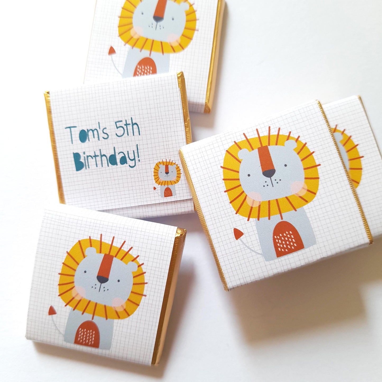 Personalised Lion Birthday Favours – Safari Jungle Party Treats, Wild One Celebration