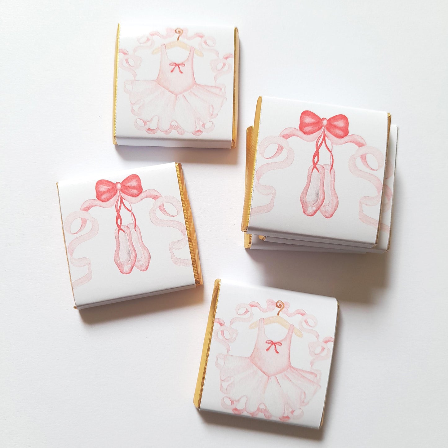 Personalised Ballerina Chocolate Favours - Ballet Party Bag Fillers - Pink Dance Theme Birthday Treats