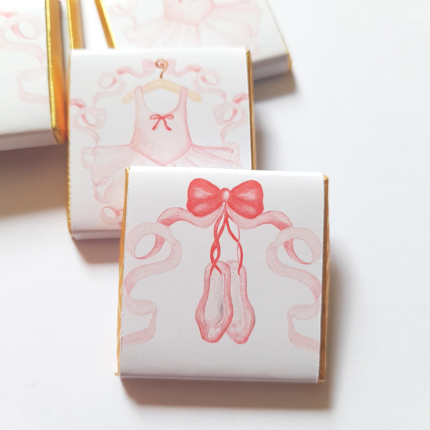 Personalised Ballerina Chocolate Favours - Ballet Party Bag Fillers - Pink Dance Theme Birthday Treats