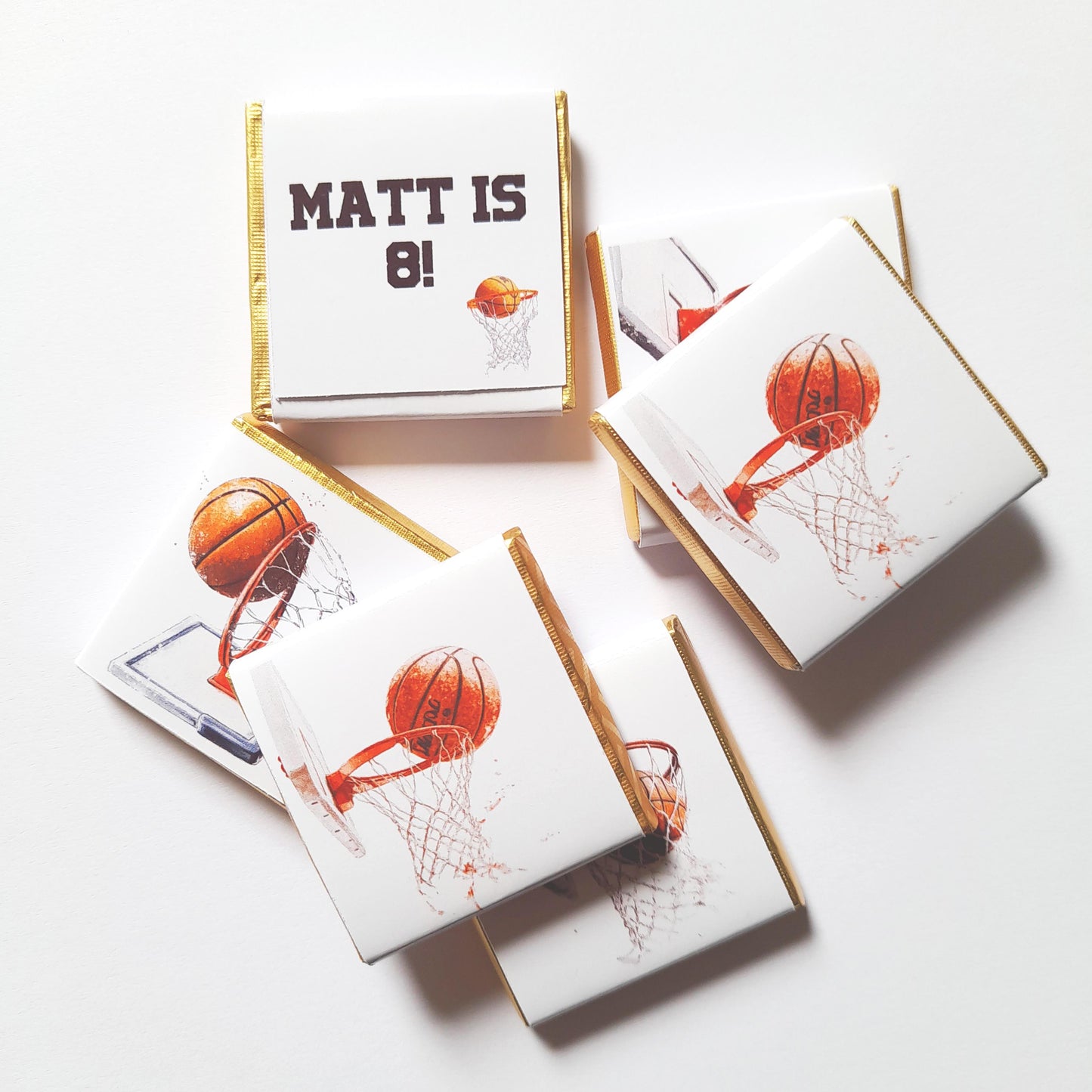 Personalised Basketball Chocolates – Sports Theme Party Favours, Bag Fillers