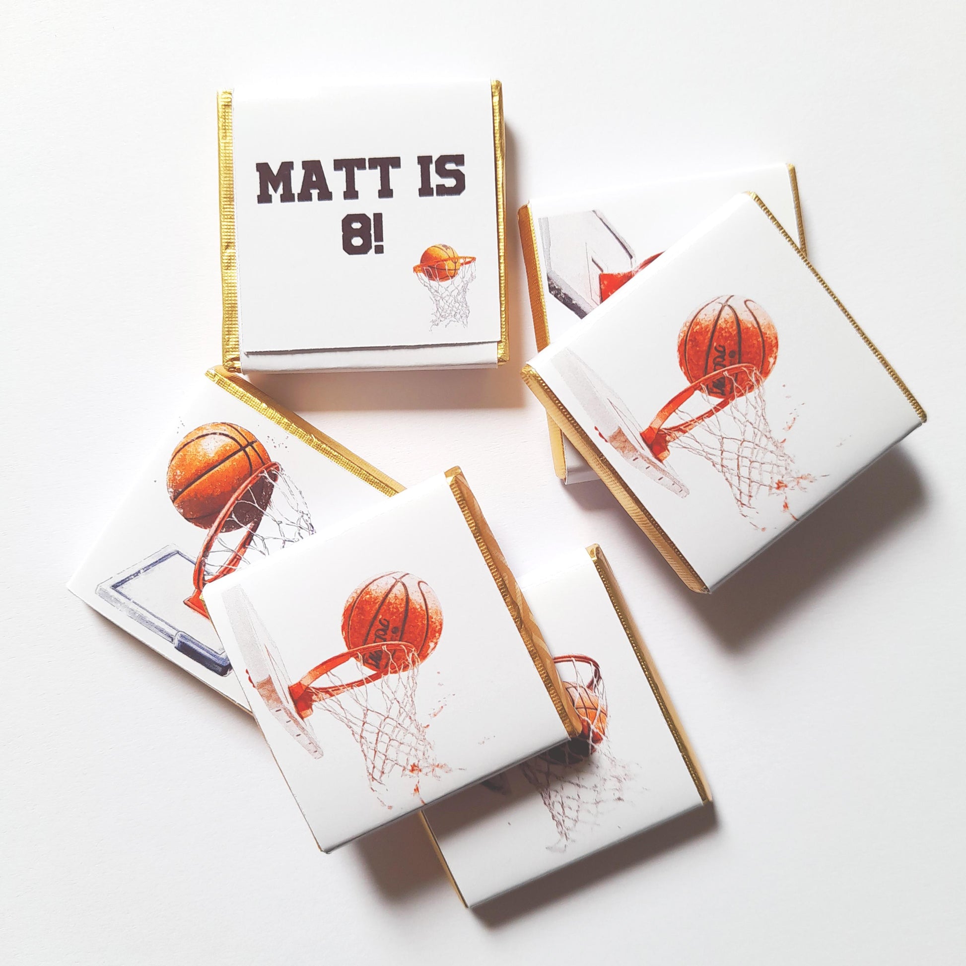 Personalised Basketball Chocolates – Sports Theme Party Favours, Bag Fillers