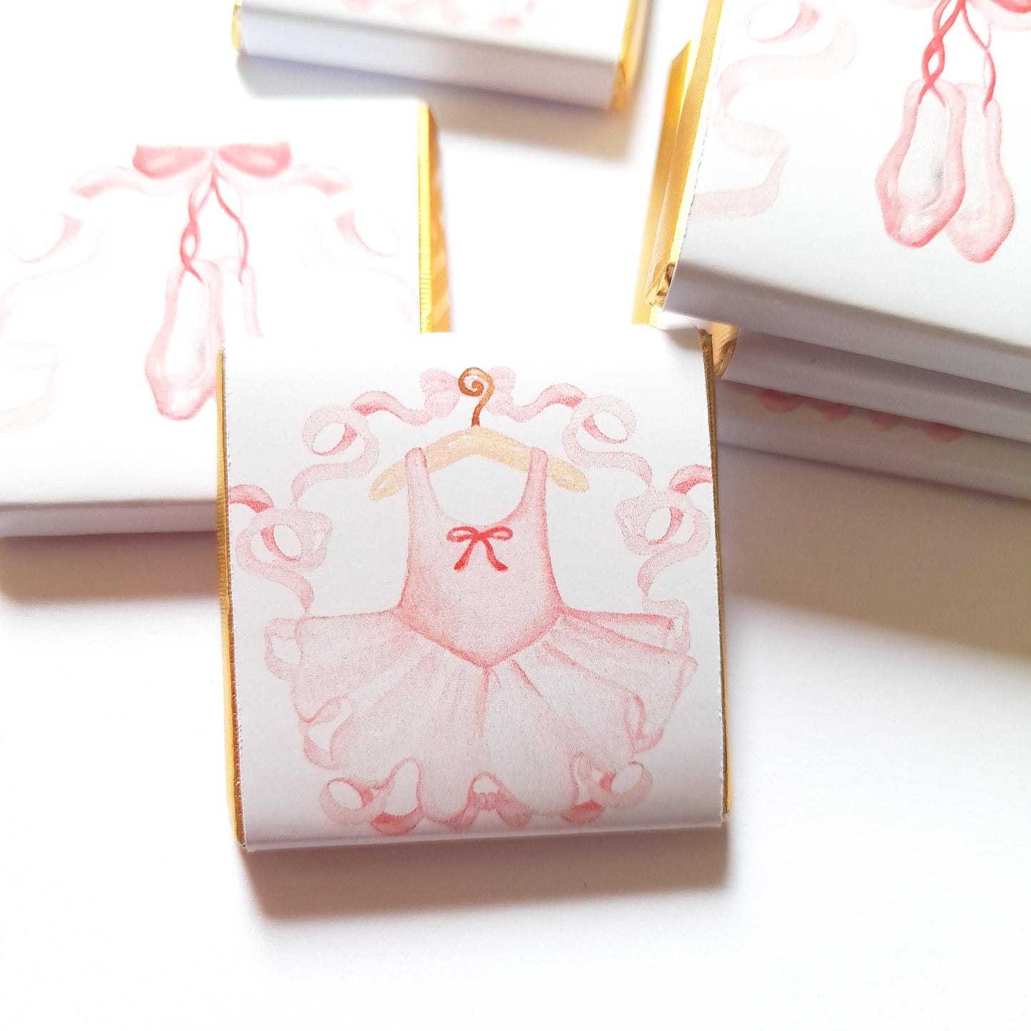Personalised Ballerina Chocolate Favours - Ballet Party Bag Fillers - Pink Dance Theme Birthday Treats