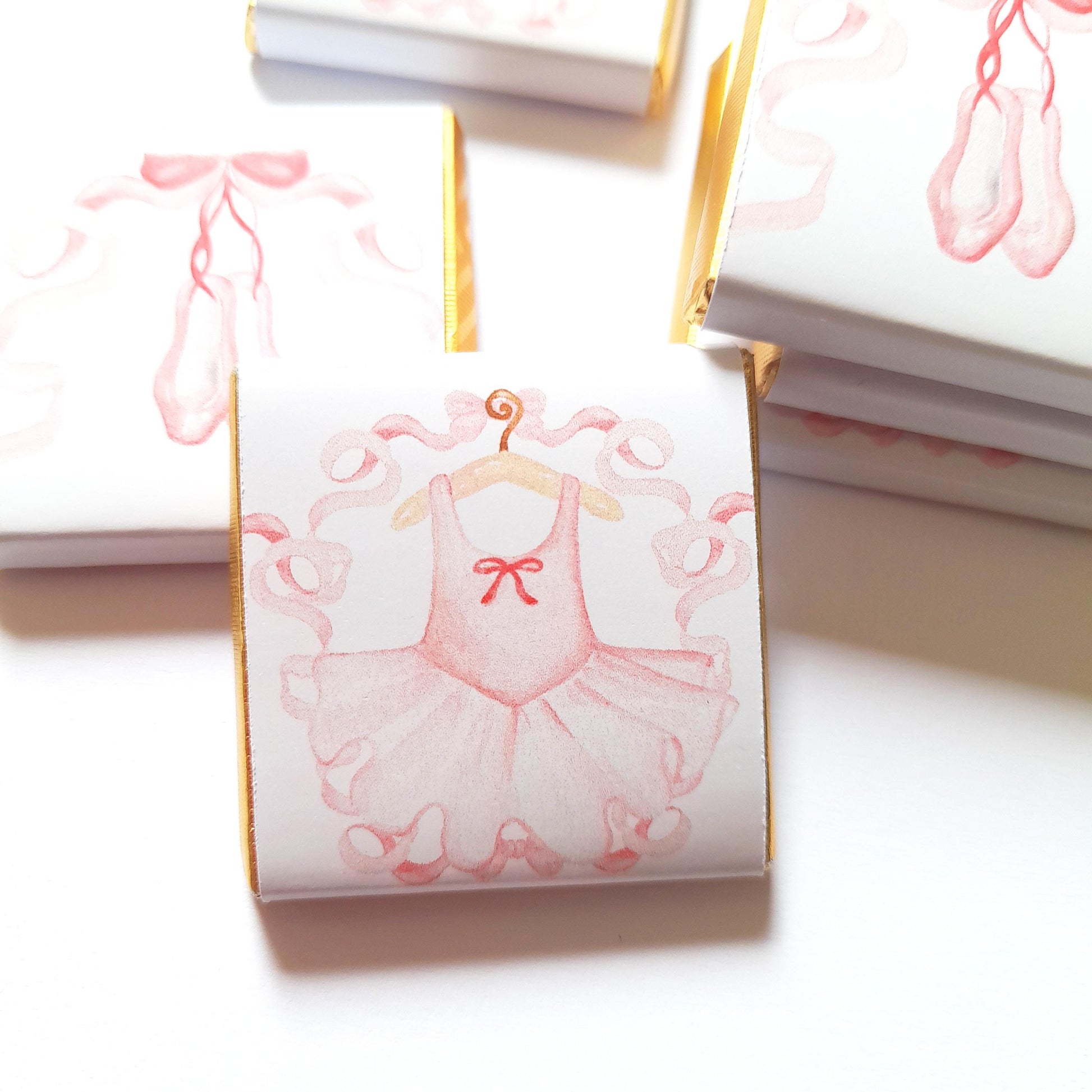 Personalised Ballerina Chocolate Favours - Ballet Party Bag Fillers - Pink Dance Theme Birthday Treats