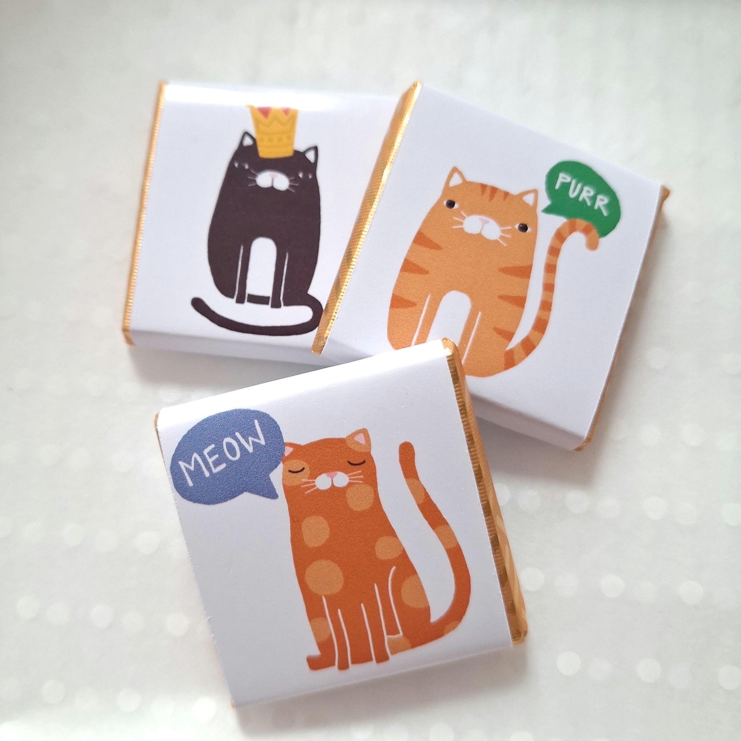 Personalised Cat Chocolate Favours – Kitten Theme Party Treats