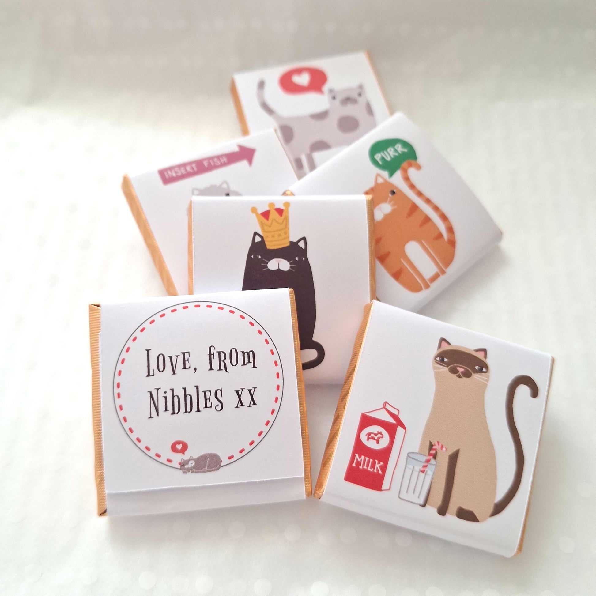 Personalised Cat Chocolate Favours – Kitten Theme Party Treats