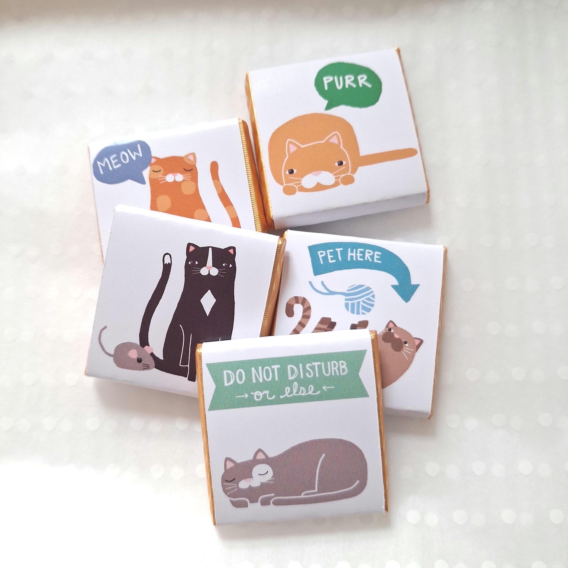 Personalised Cat Chocolate Favours – Kitten Theme Party Treats