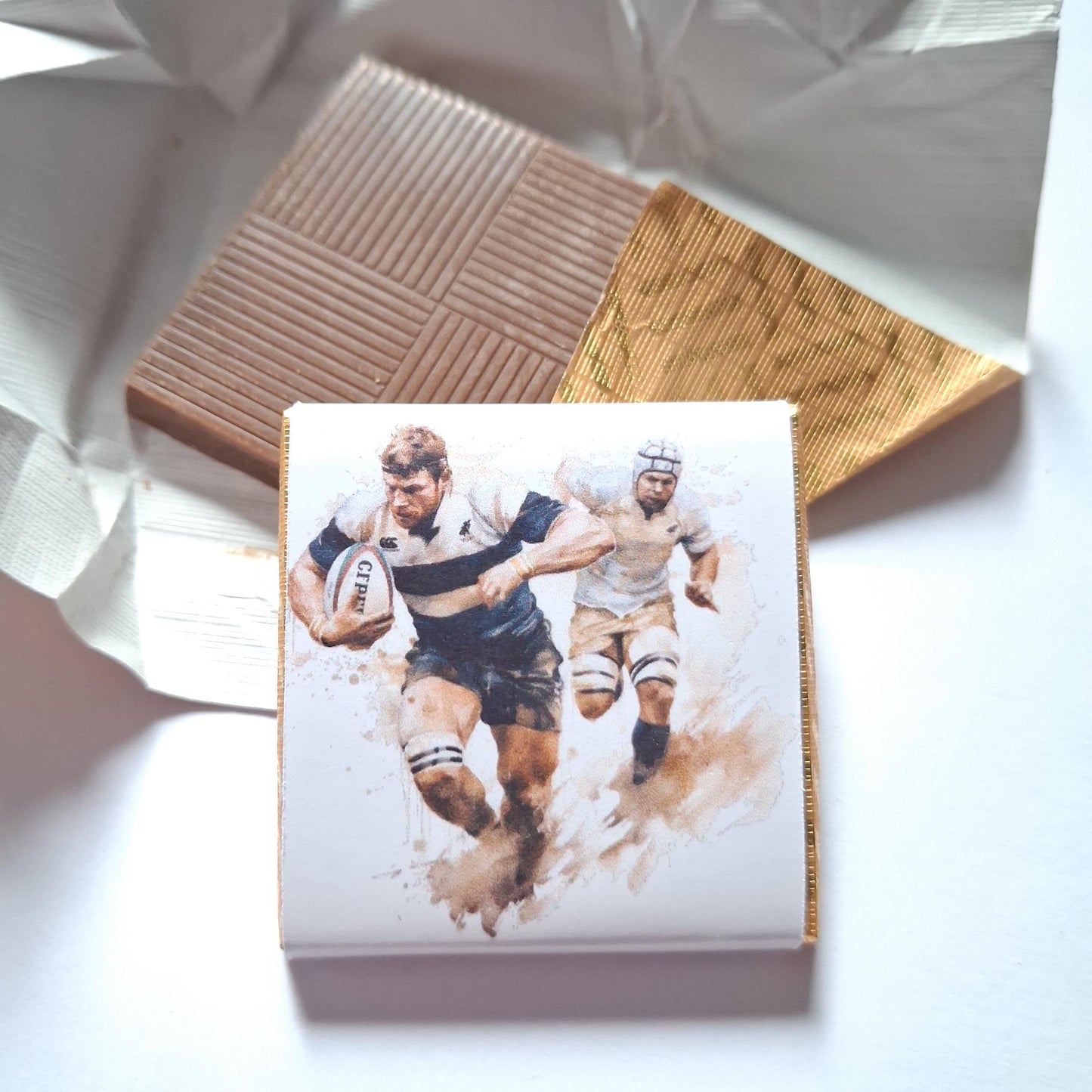 Personalised Rugby Player Chocolates – Custom Birthday Party Favours