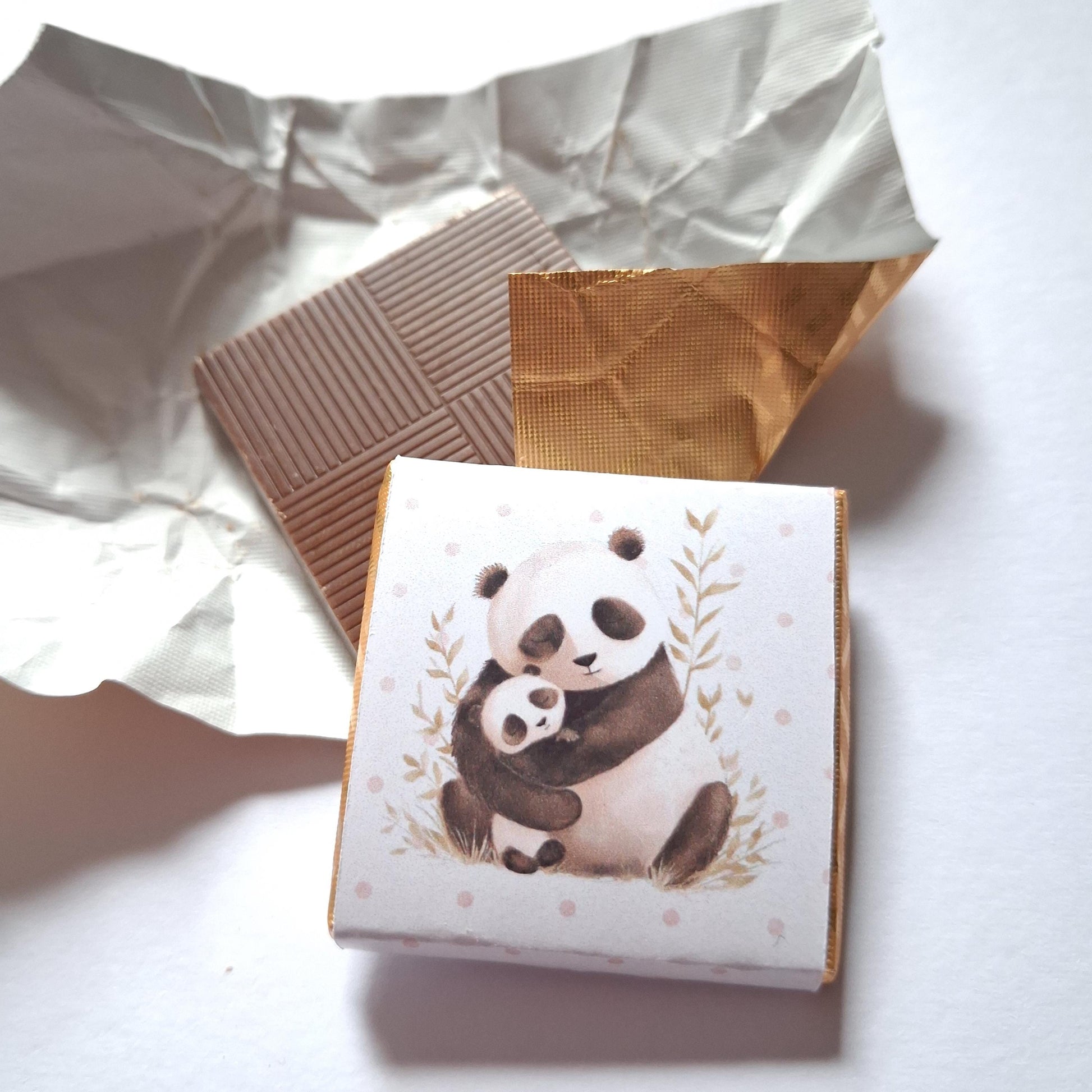 Personalised Panda Baby Shower Chocolate Favours – Mama and Baby Treats