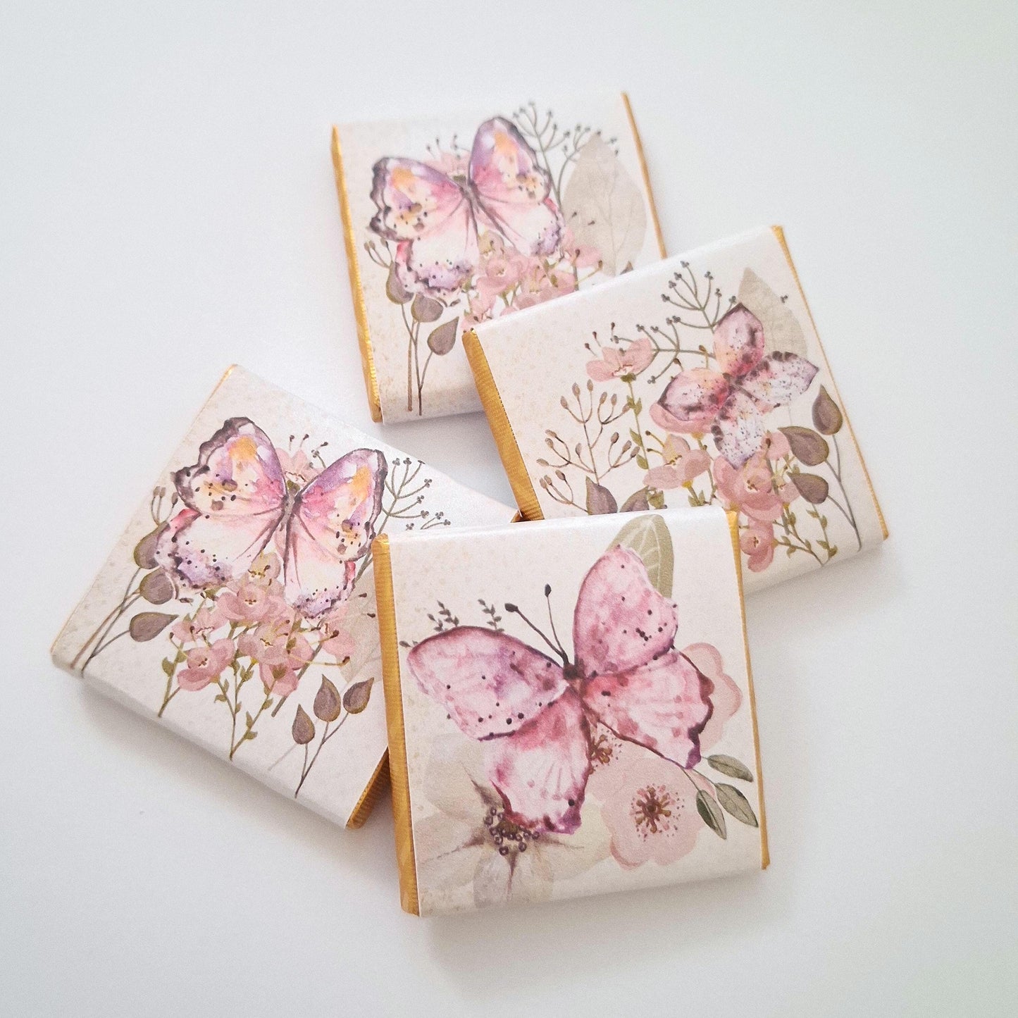Personalised Butterfly Birthday Favours - Pink Garden Theme Party Bag Fillers - Butterfly Baby Shower Treats