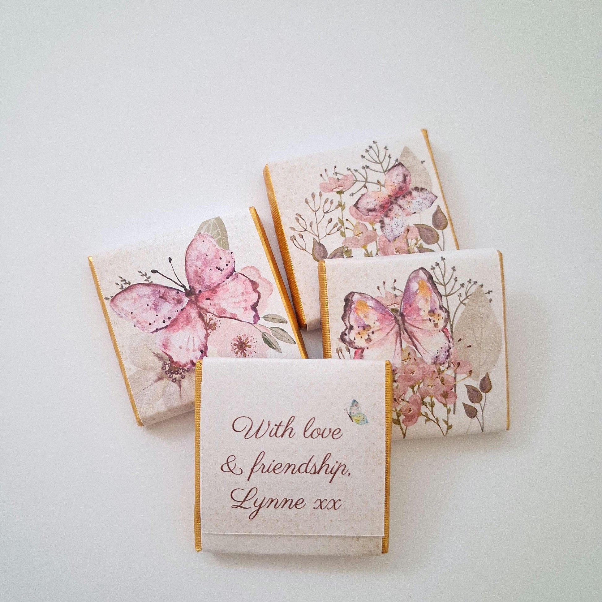 Personalised Butterfly Birthday Favours - Pink Garden Theme Party Bag Fillers - Butterfly Baby Shower Treats