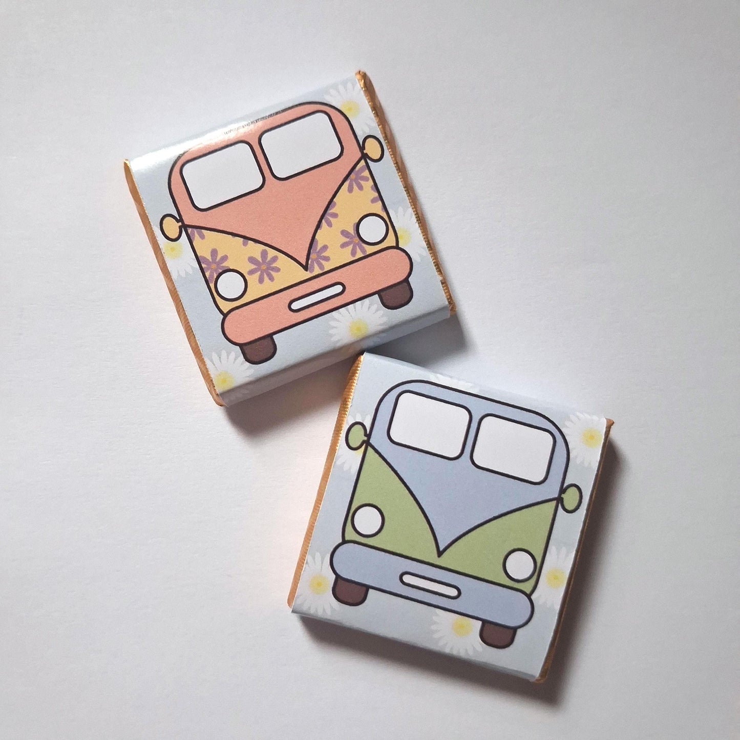 Personalised Camper Van Party Favours, Wedding Treats, Camping Birthday Chocolates, Customised Guest Gifts