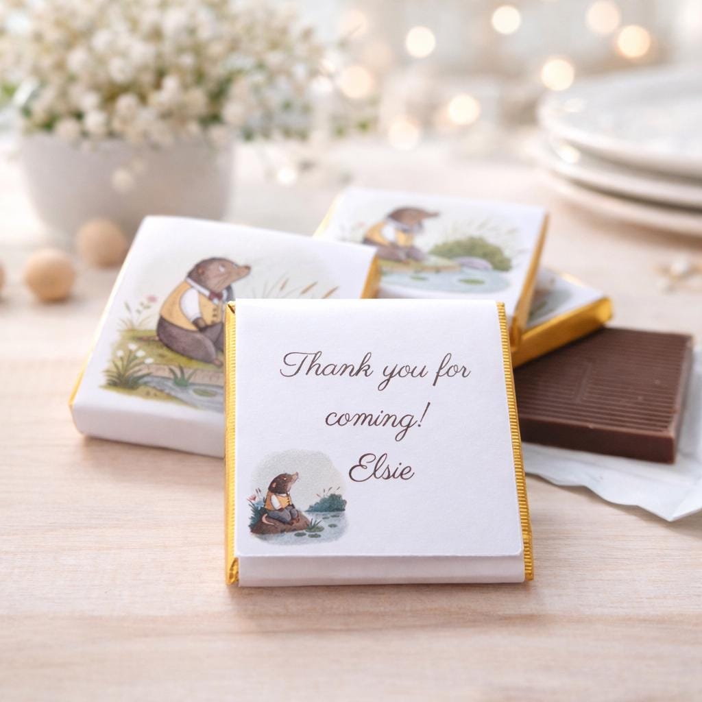 Personalised Little Mole Party Favours, Kids Birthday Treats, Customised Childrens Gift, Party Bag Fillers