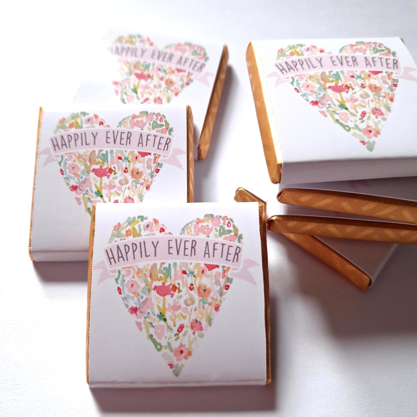 Personalised Wedding Chocolate Favours - Happily Ever After Treats - Custom Table Decor