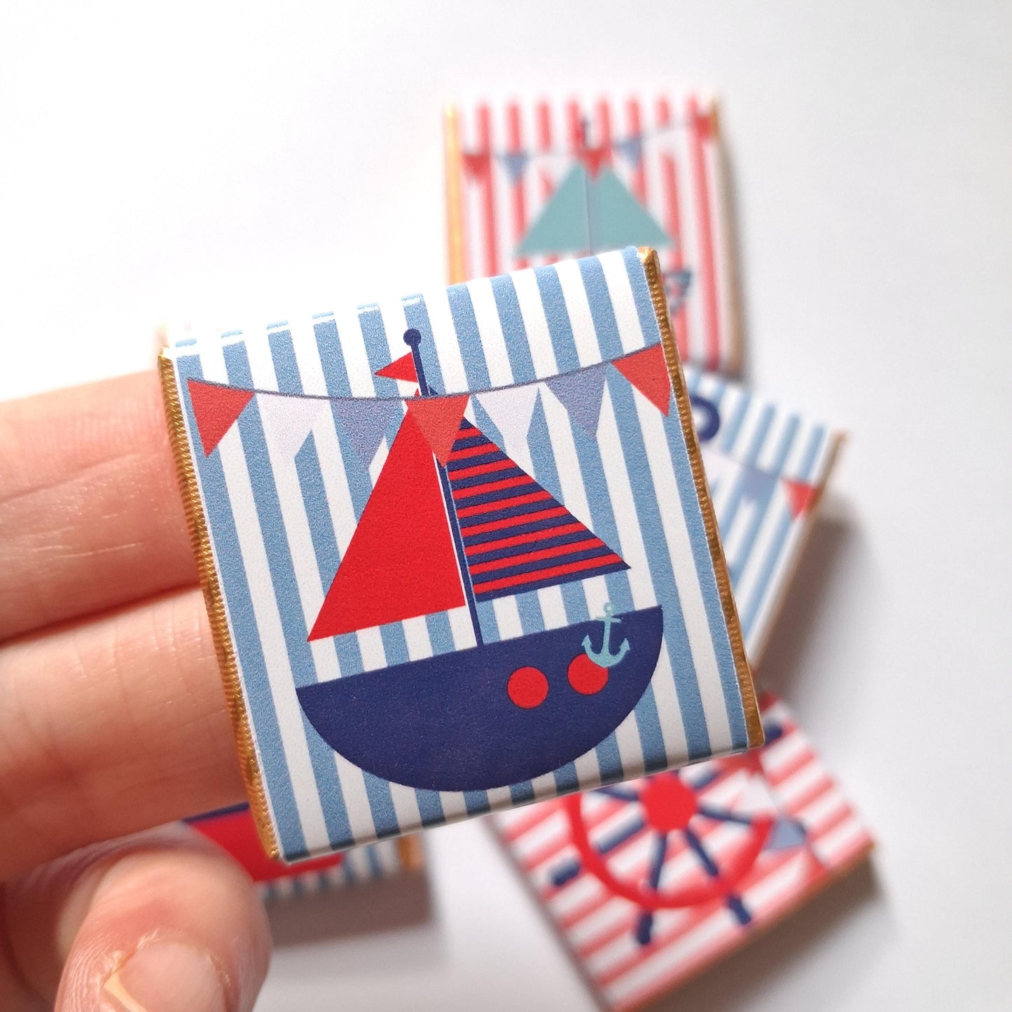 Nautical Chocolate Party Favors, Sailor Theme Custom Guest Gifts, Birthday Wedding Hen Party