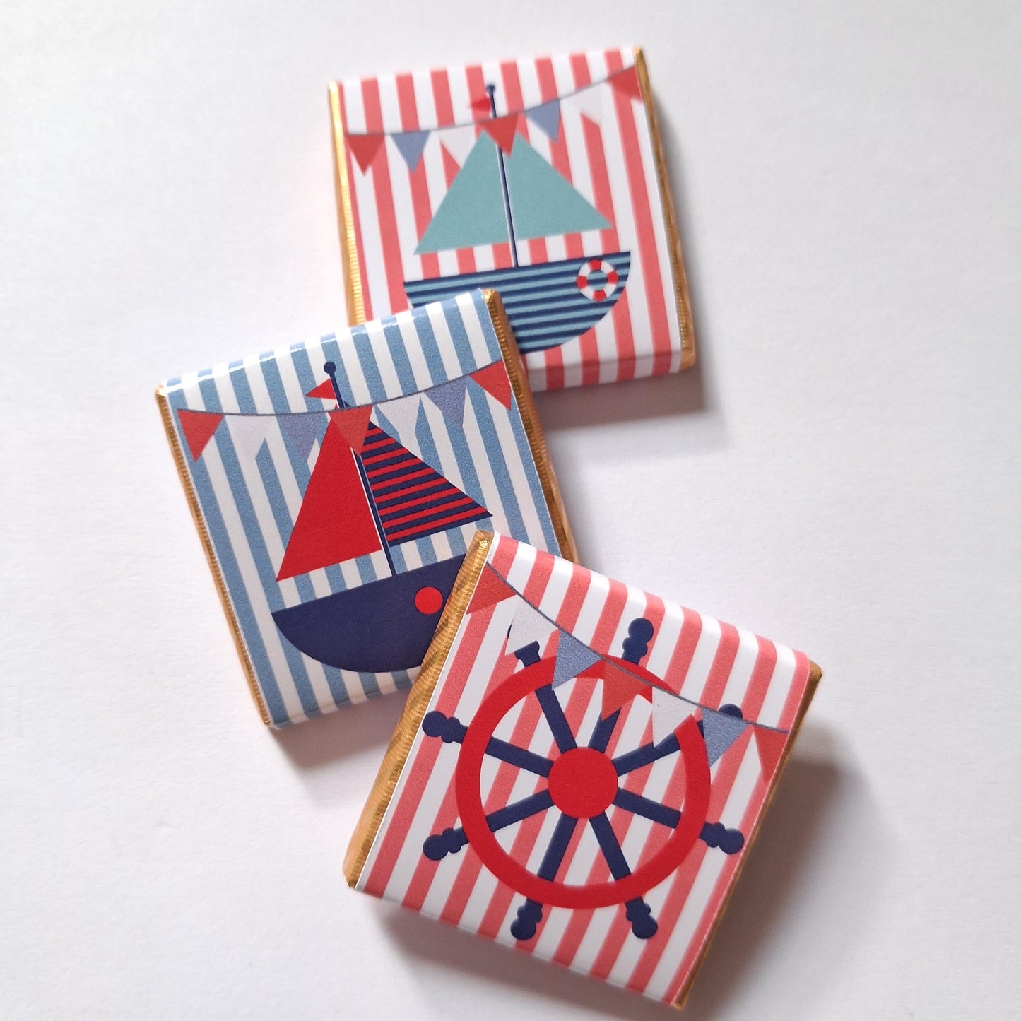 Nautical Chocolate Party Favors, Sailor Theme Custom Guest Gifts, Birthday Wedding Hen Party
