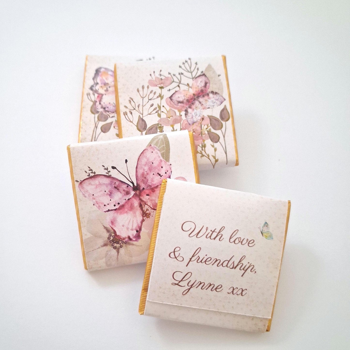 Personalised Butterfly Birthday Favours - Pink Garden Theme Party Bag Fillers - Butterfly Baby Shower Treats