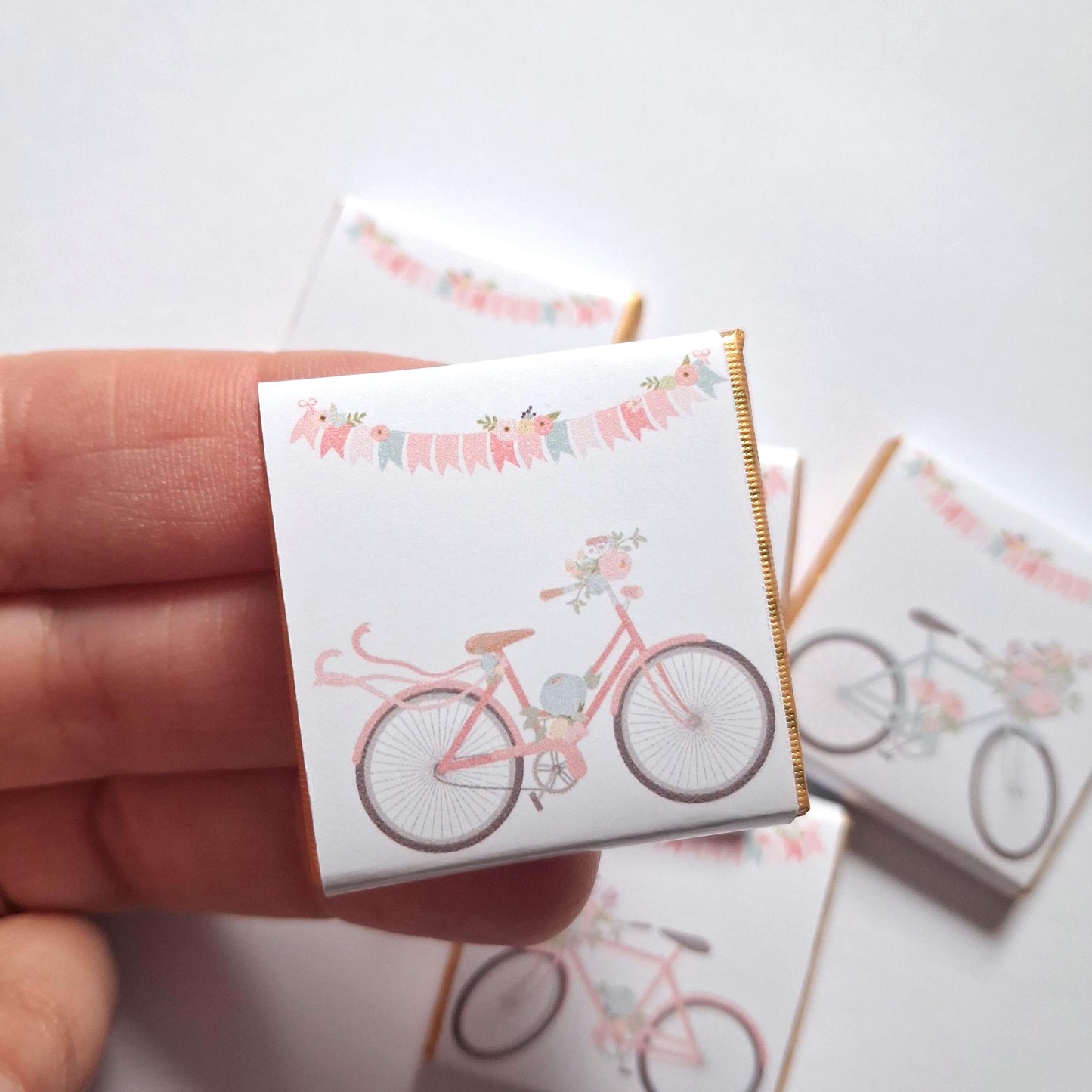 Personalised Floral Bicycle Chocolates – Spring Garden Party Favours