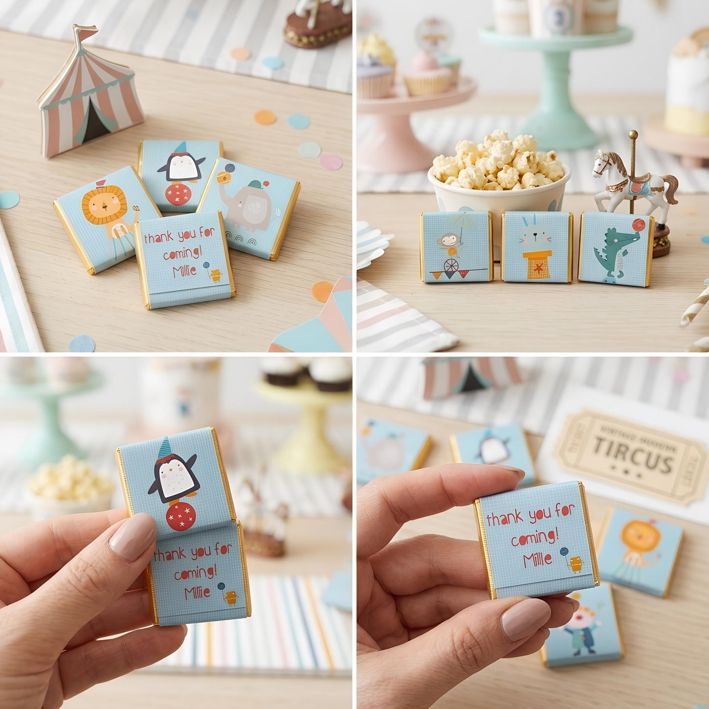 Personalised Circus Party Favours – Birthday Treats