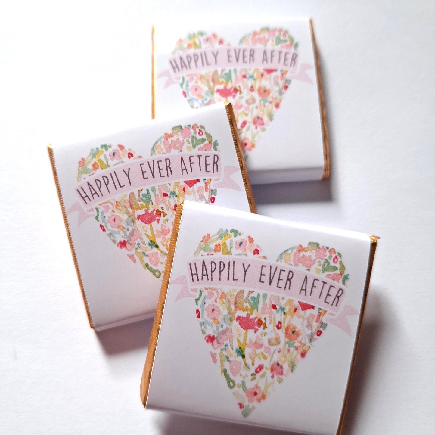 Personalised Wedding Chocolate Favours - Happily Ever After Treats - Custom Table Decor