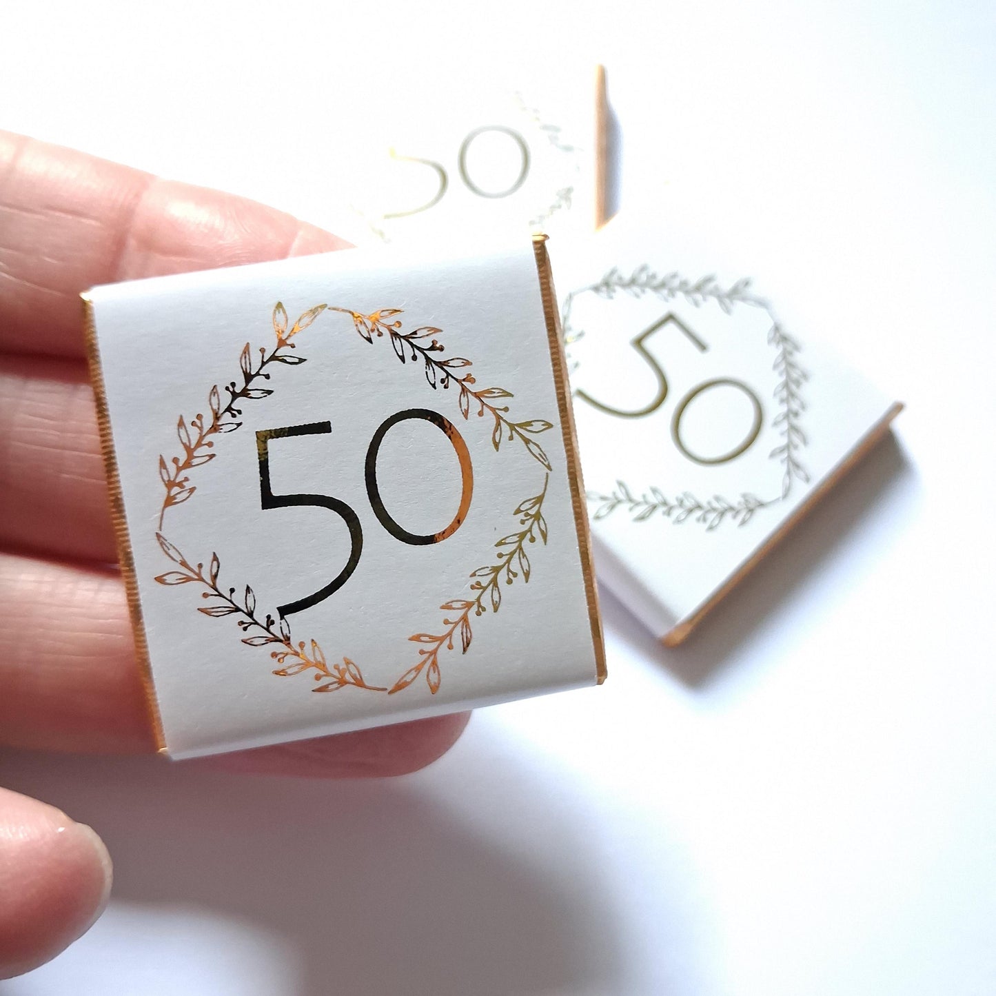 Personalised Milestone Birthday Chocolate Favours - 18th 21st 30th 40th 50th 60th Birthday Table Decor - Gold Foil Anniversary Treats