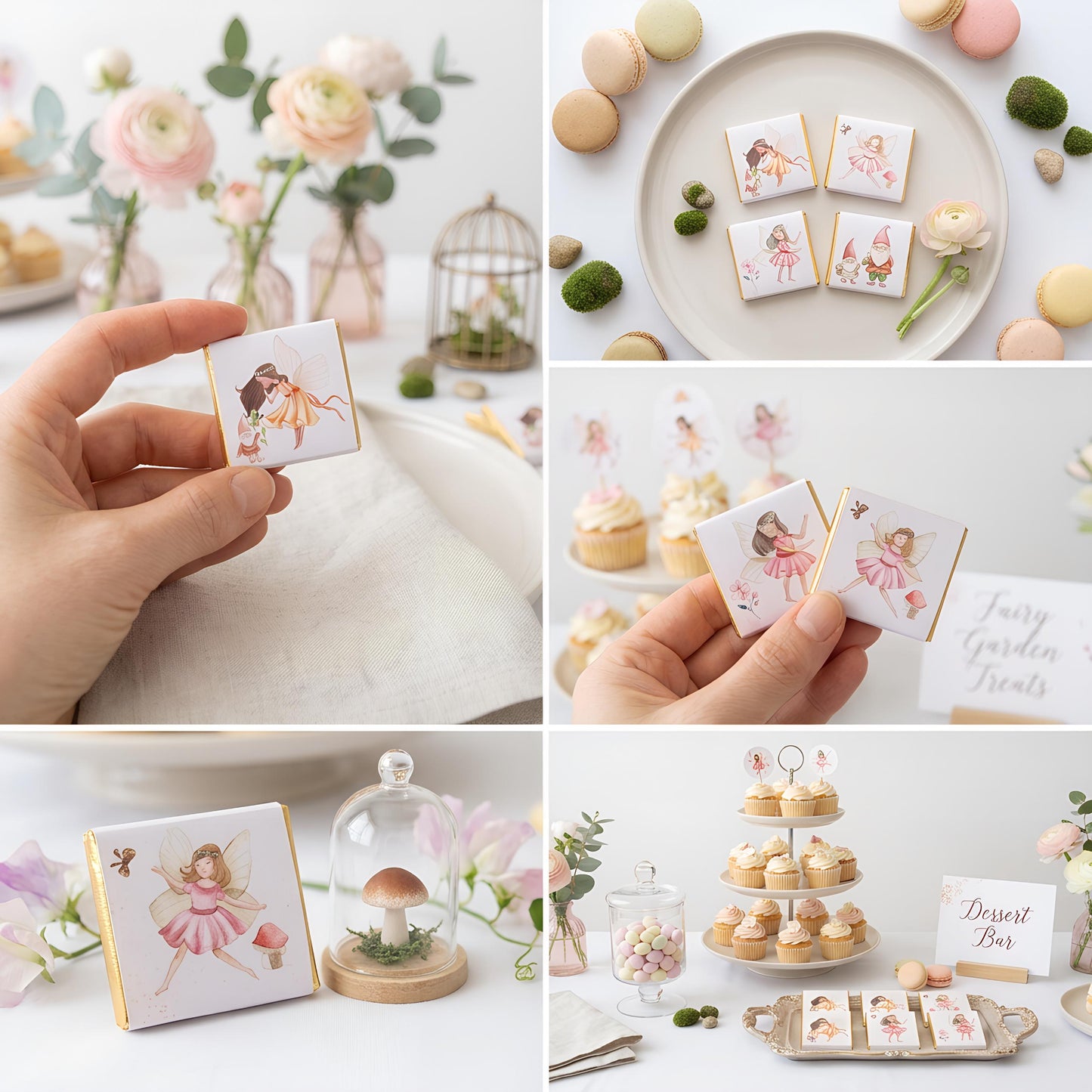 Personalised Fairy Chocolate Party Favours – Magic Garden Birthday Treats