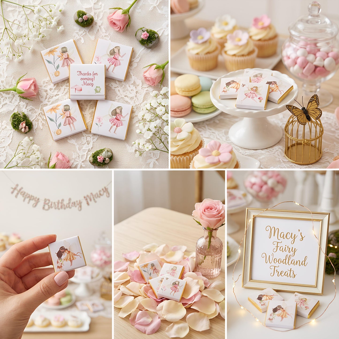 Personalised Fairy Chocolate Party Favours – Magic Garden Birthday Treats