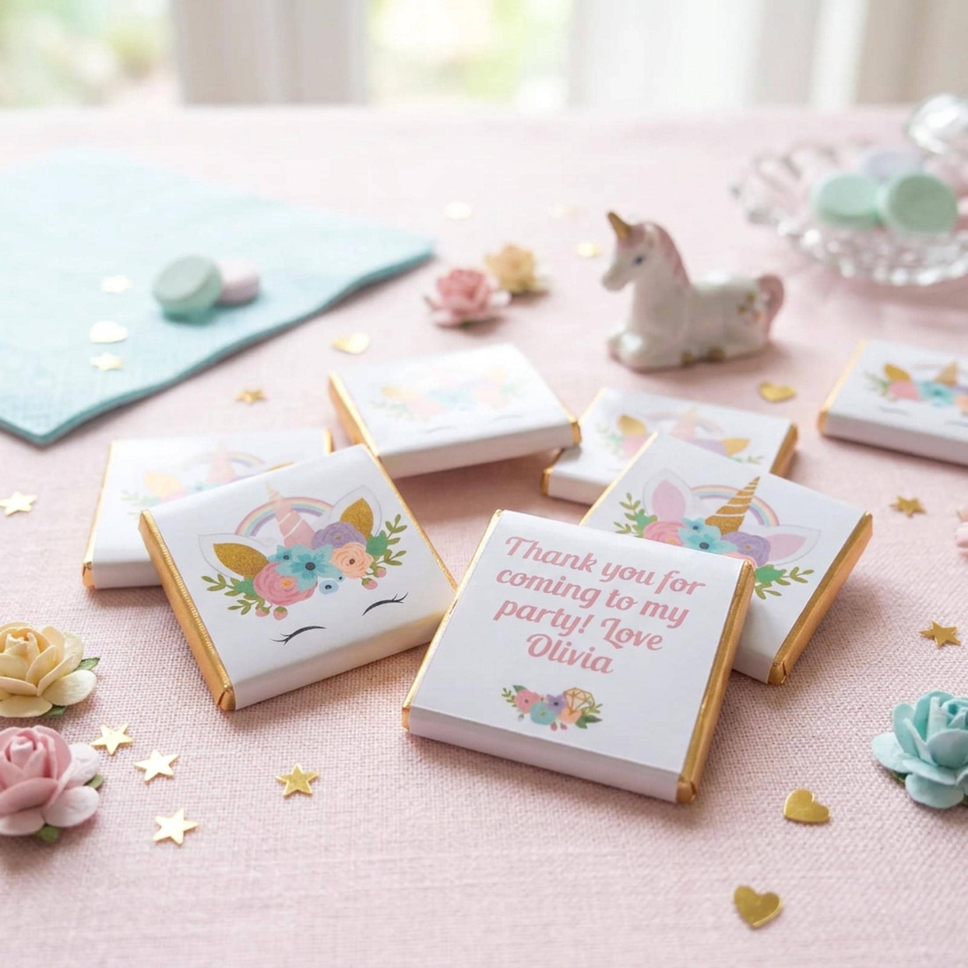 Personalised Unicorn Party Favours - Magical Birthday Treats - Custom Unicorn Guest Gifts