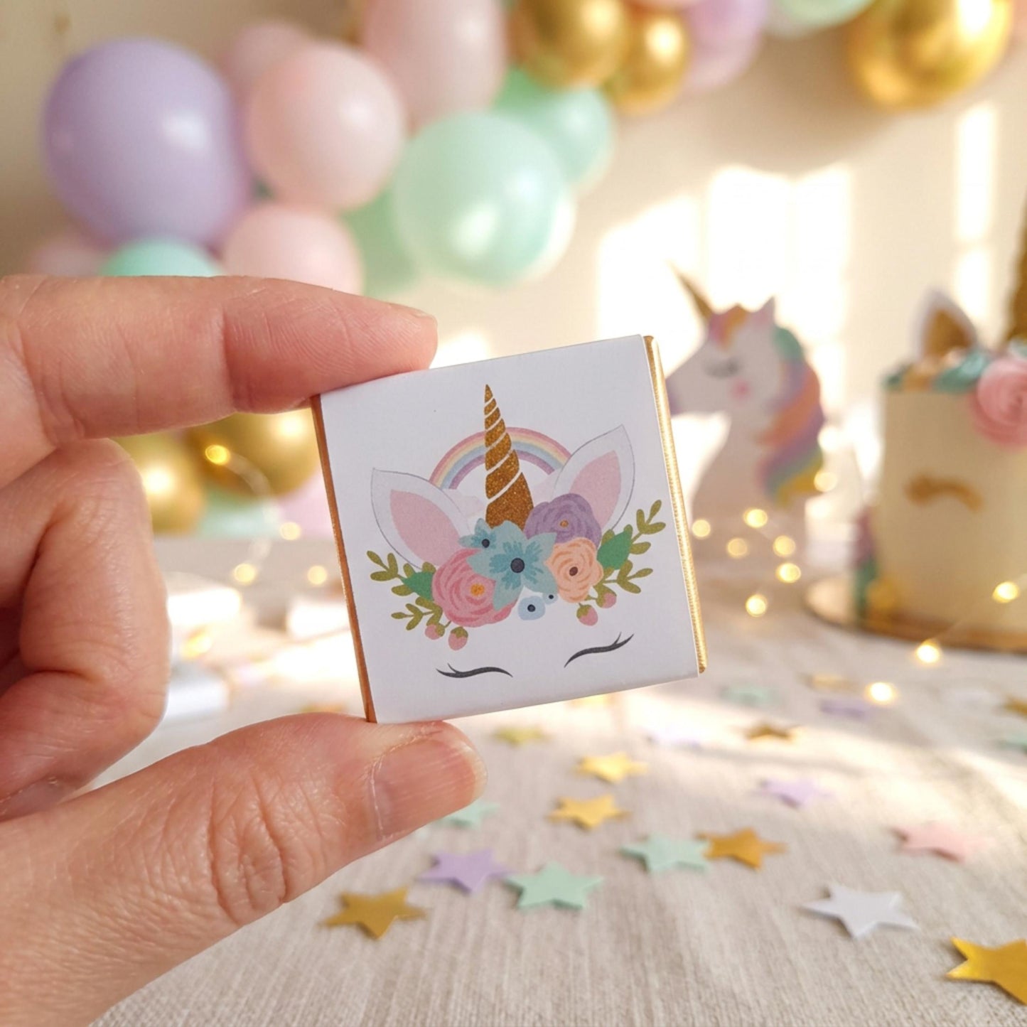 Personalised Unicorn Party Favours - Magical Birthday Treats - Custom Unicorn Guest Gifts