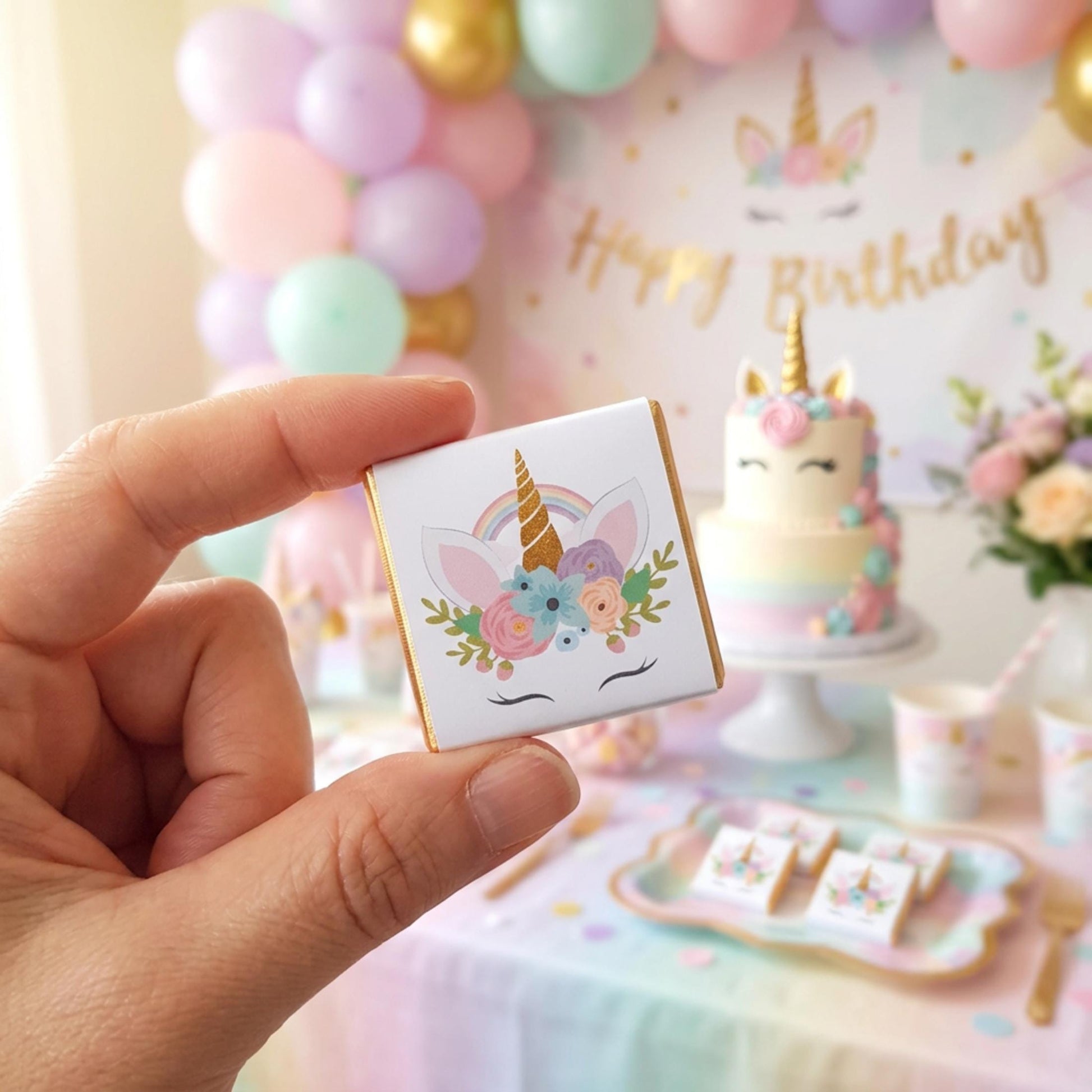 Personalised Unicorn Party Favours - Magical Birthday Treats - Custom Unicorn Guest Gifts