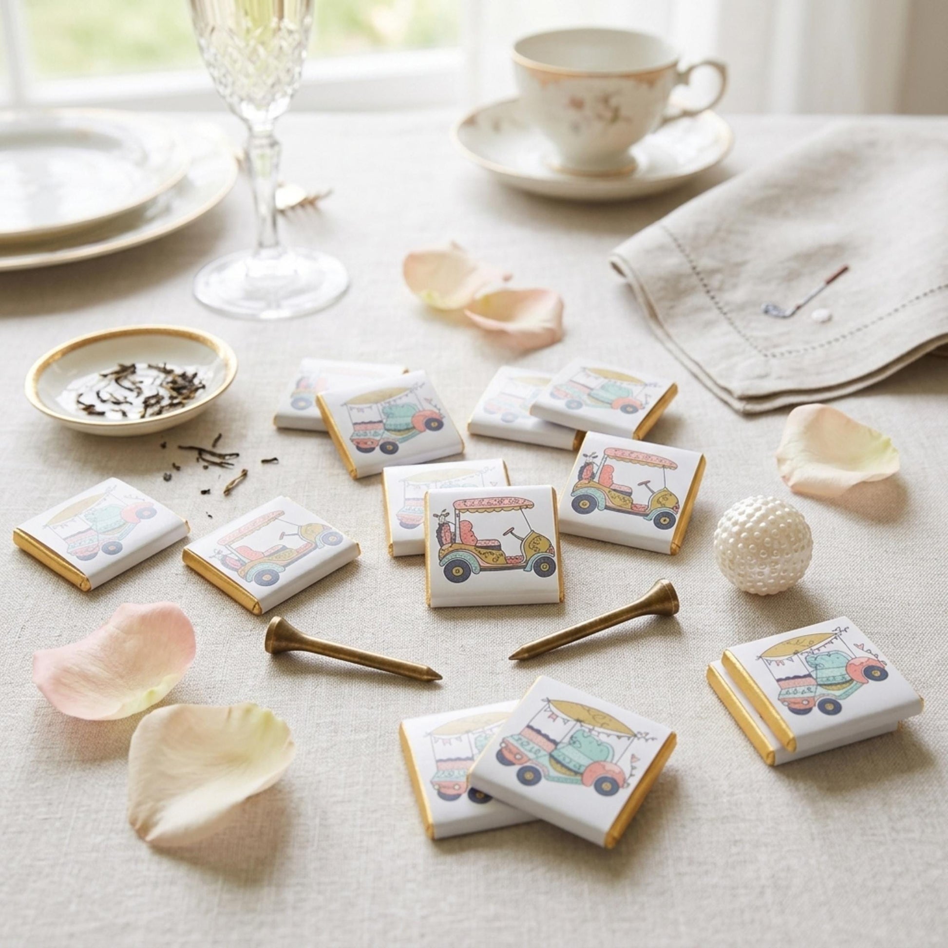 Personalised Golf Chocolates – Birthday Party Favours, Guest Gifts, Event Bag Fillers