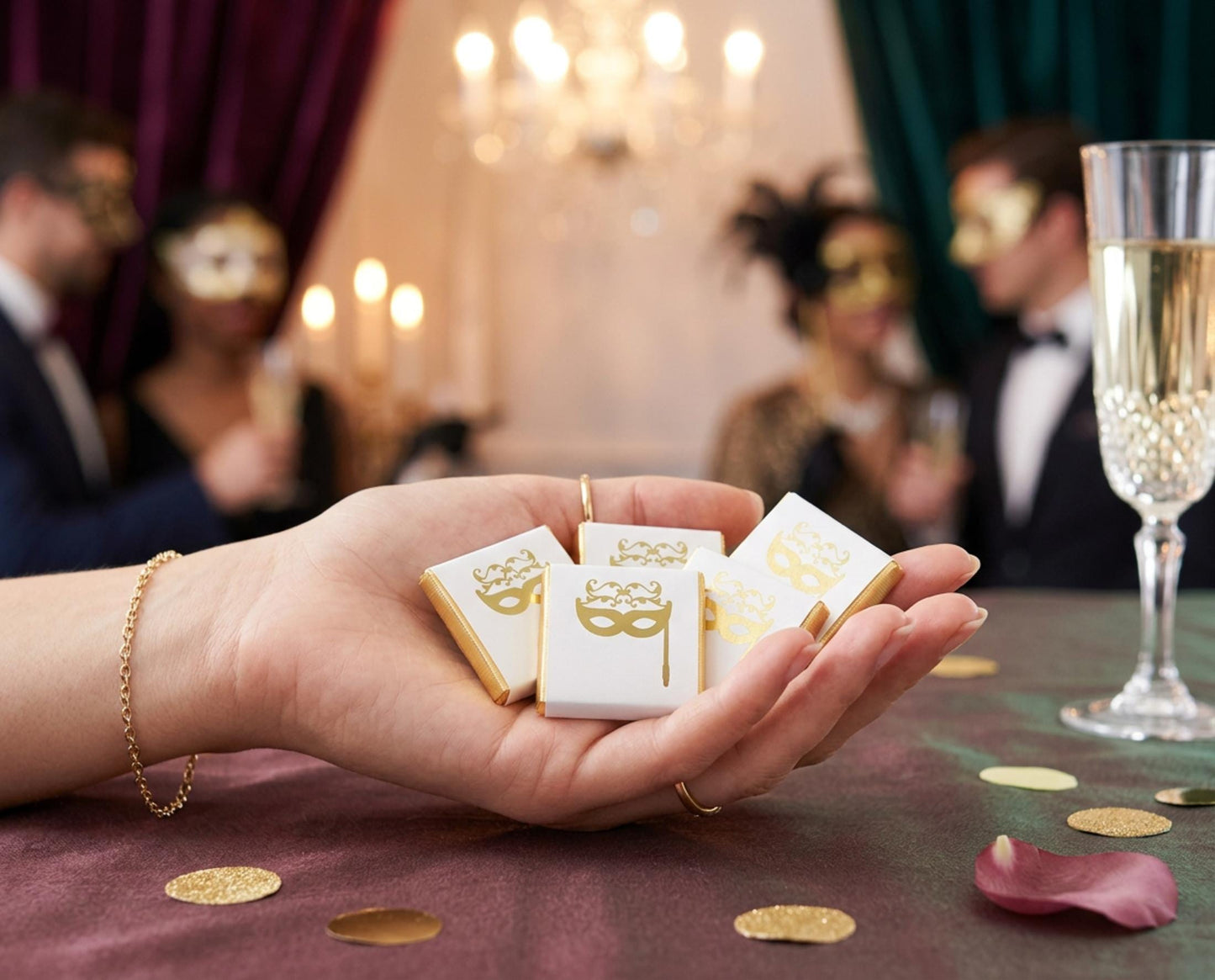 Personalised Carnival Masquerade Party Favours, ball party treats